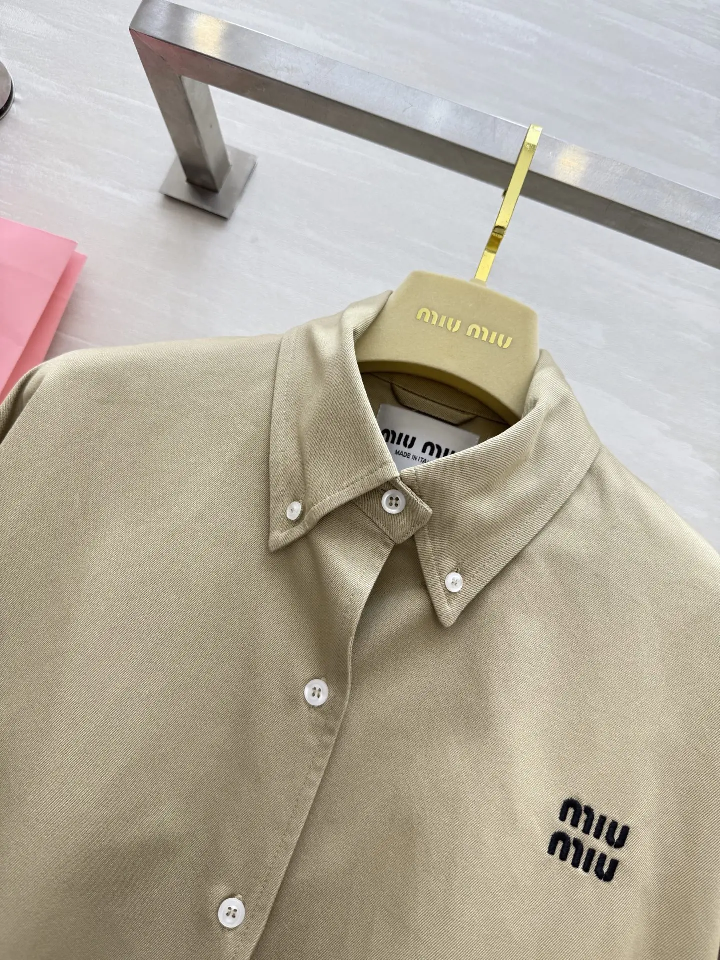 Embroidered Logo Button-Up Bomber Jacket D35014752 — view 4