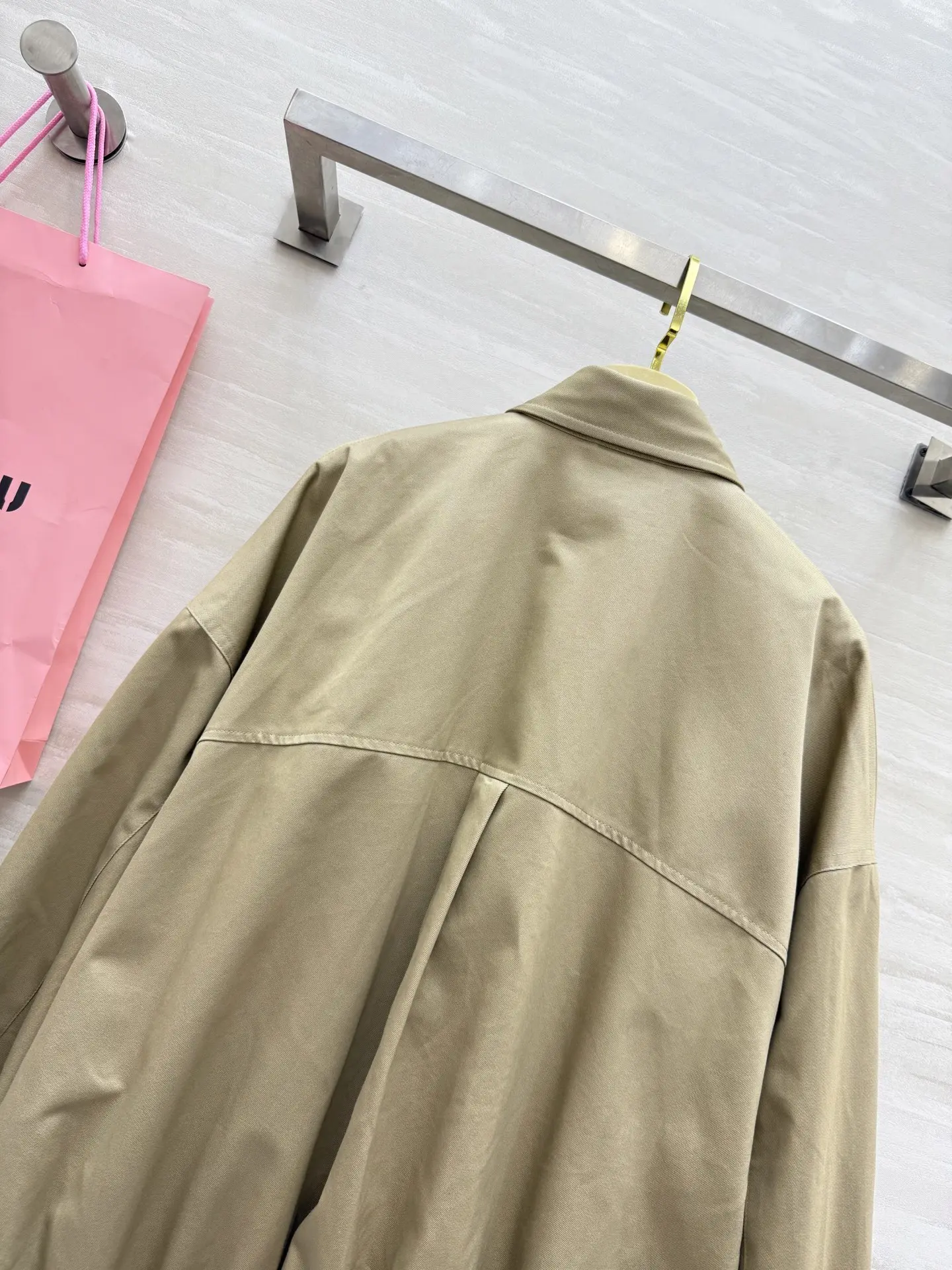 Embroidered Logo Button-Up Bomber Jacket D35014752 — view 5