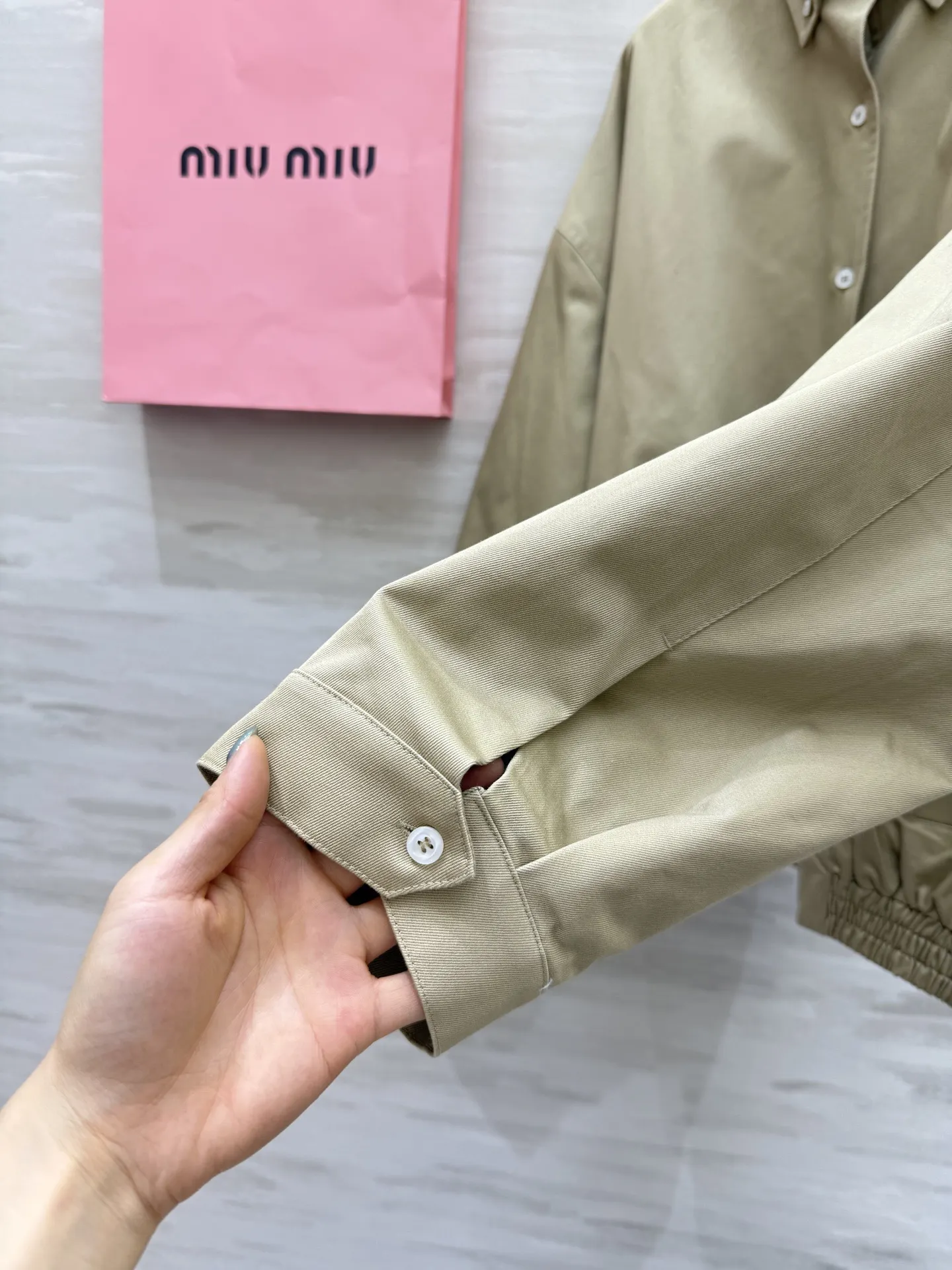 Embroidered Logo Button-Up Bomber Jacket D35014752 — view 9
