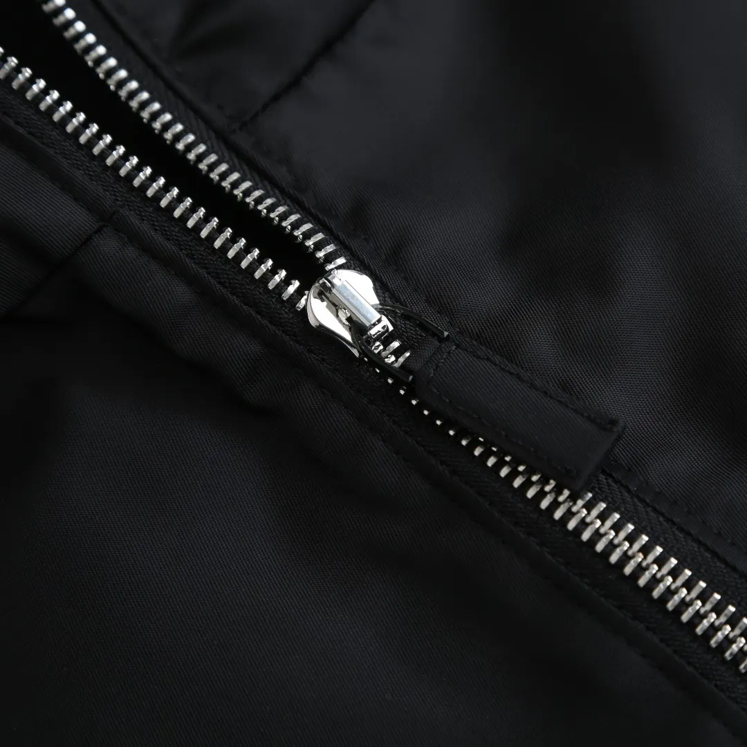 Re-Nylon Hooded Jacket with Enamel Triangle Logo D35013778 — view 5