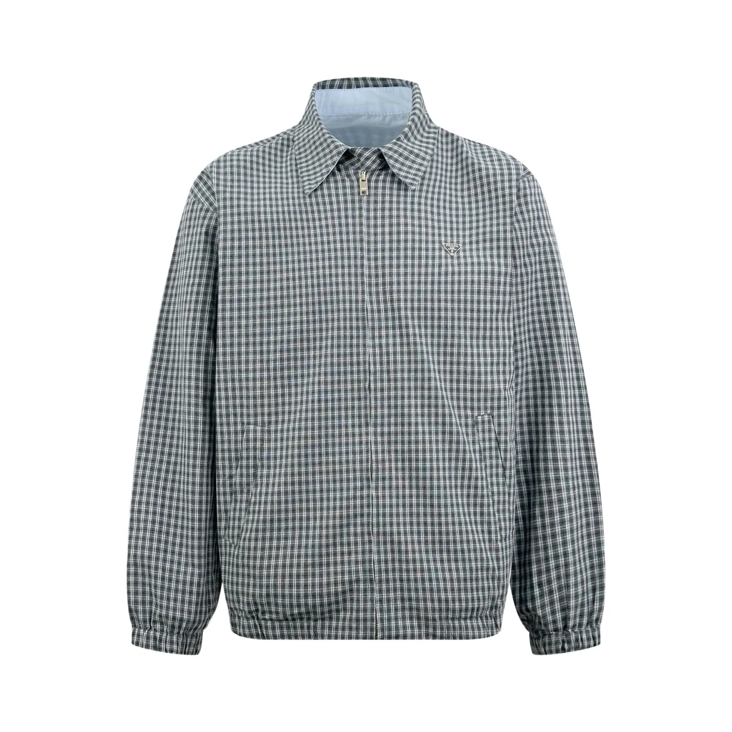 Reversible Plaid Poplin Blouson Jacket D35021236