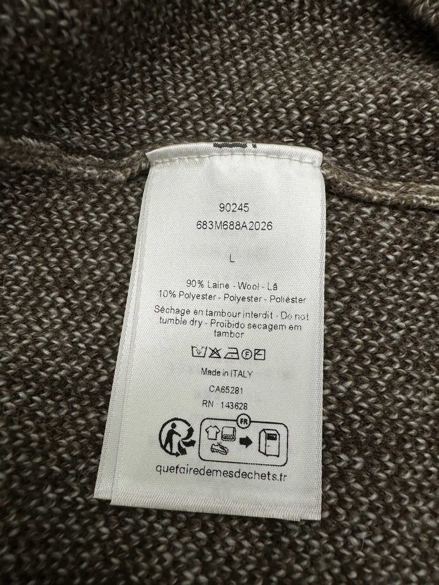 Cannage Jacquard Medaillon Crew-Neck Sweater D35021440 — view 9