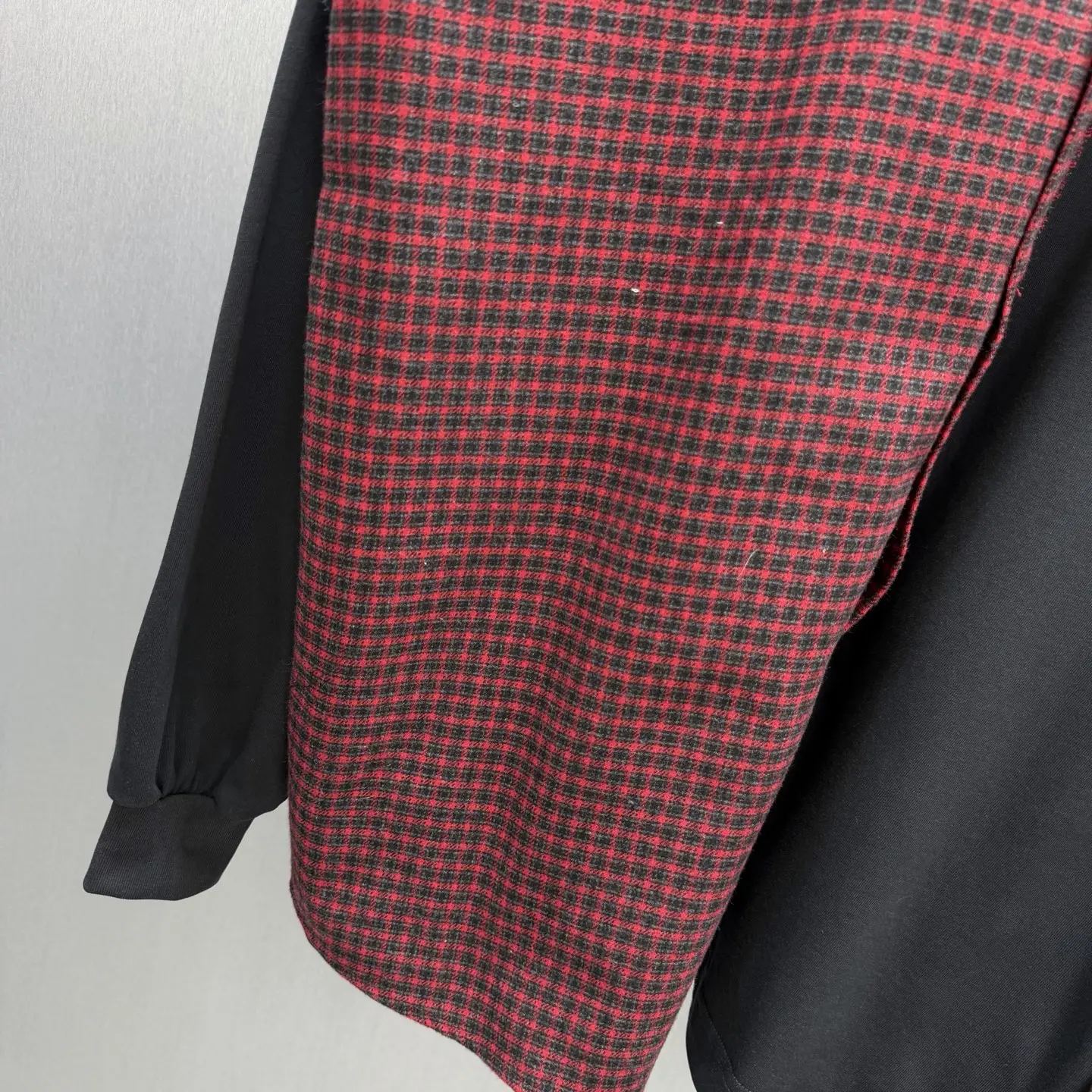 Hybrid Checked Flannel and Jersey T-Shirt D35014165 — view 4