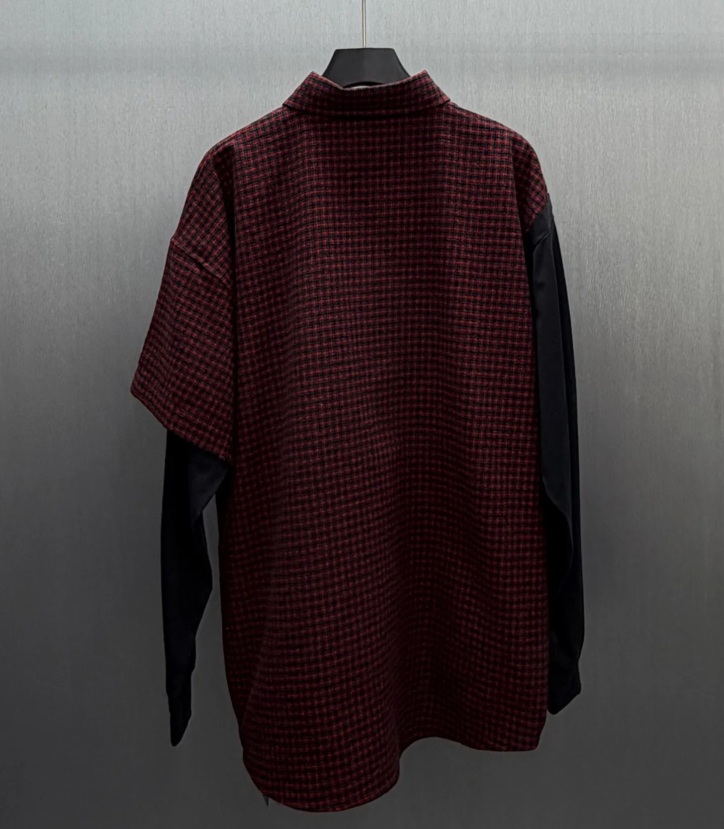 Hybrid Checked Flannel and Jersey T-Shirt D35014165 — view 8