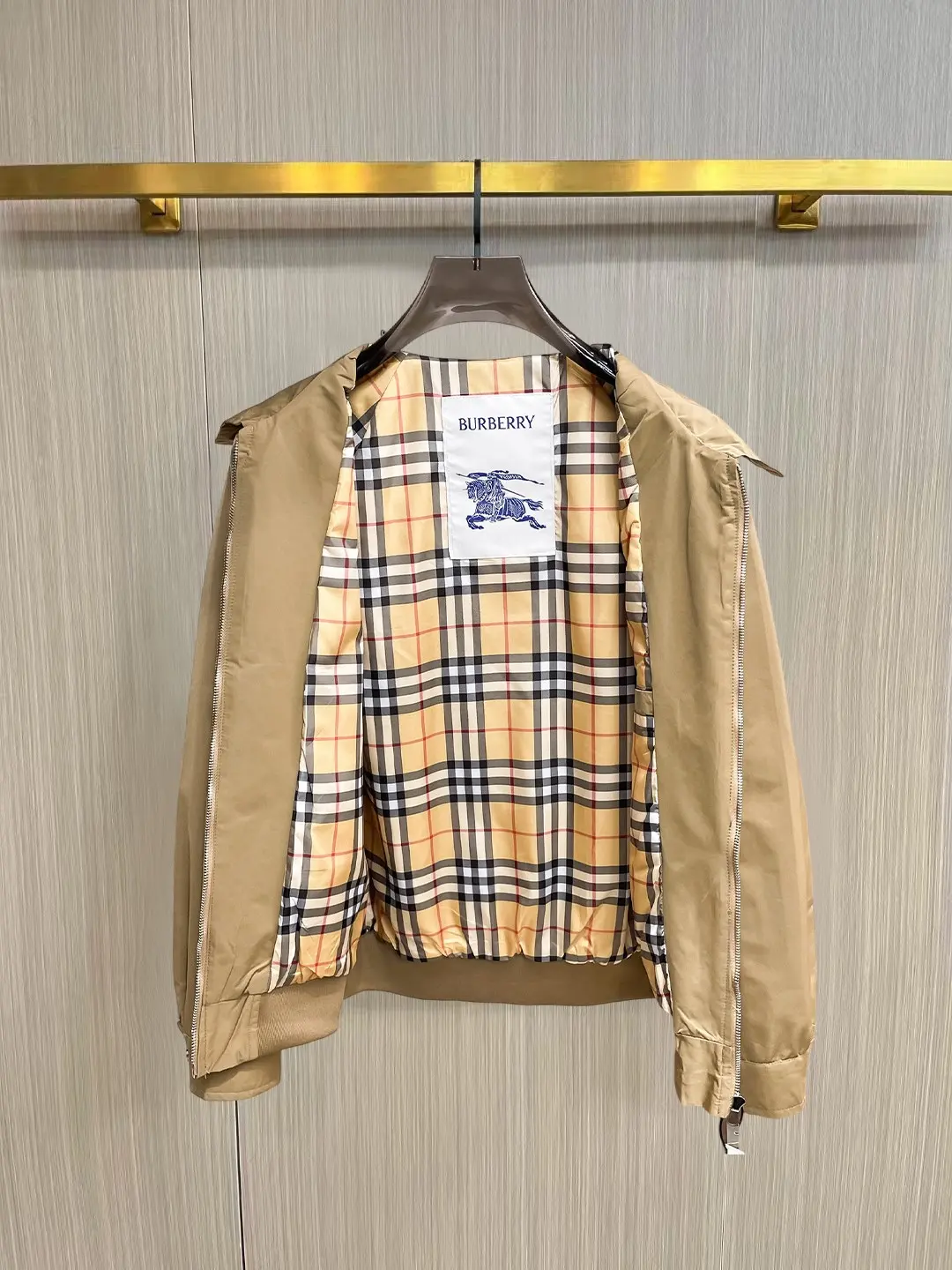 Embroidered Logo Harrington Jacket D36014355 — view 3