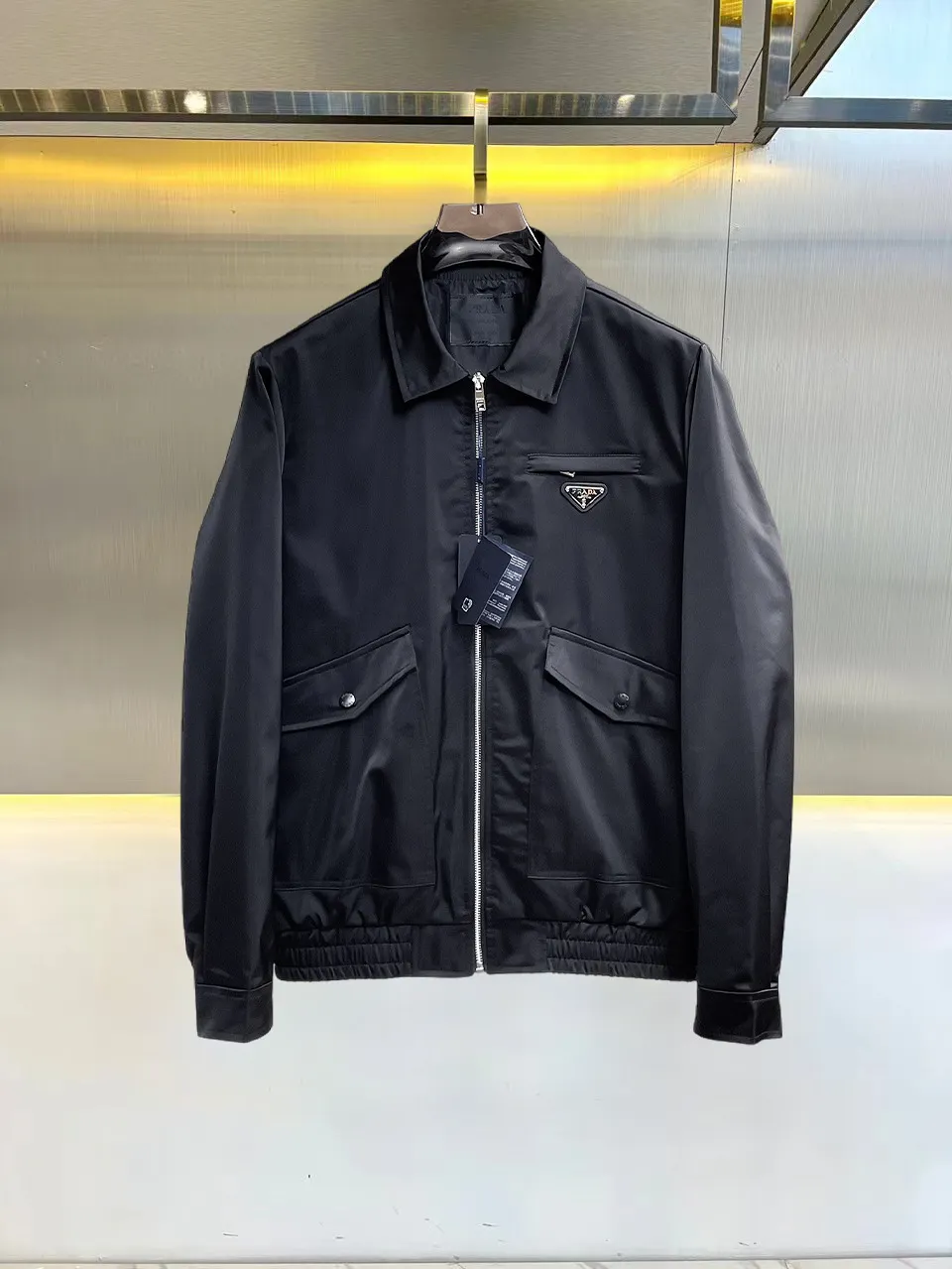 Logo-Appliquéd Re-Nylon Harrington Jacket D36014679