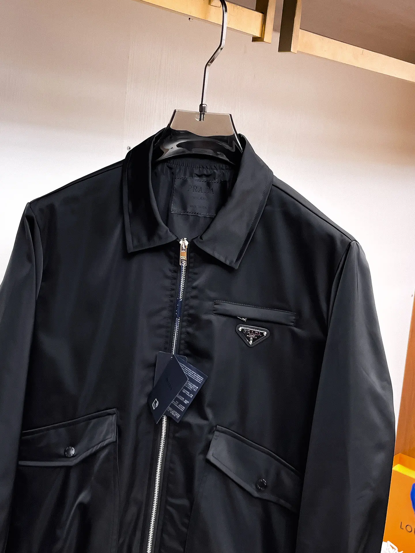 Logo-Appliquéd Re-Nylon Harrington Jacket D36014679 — view 3