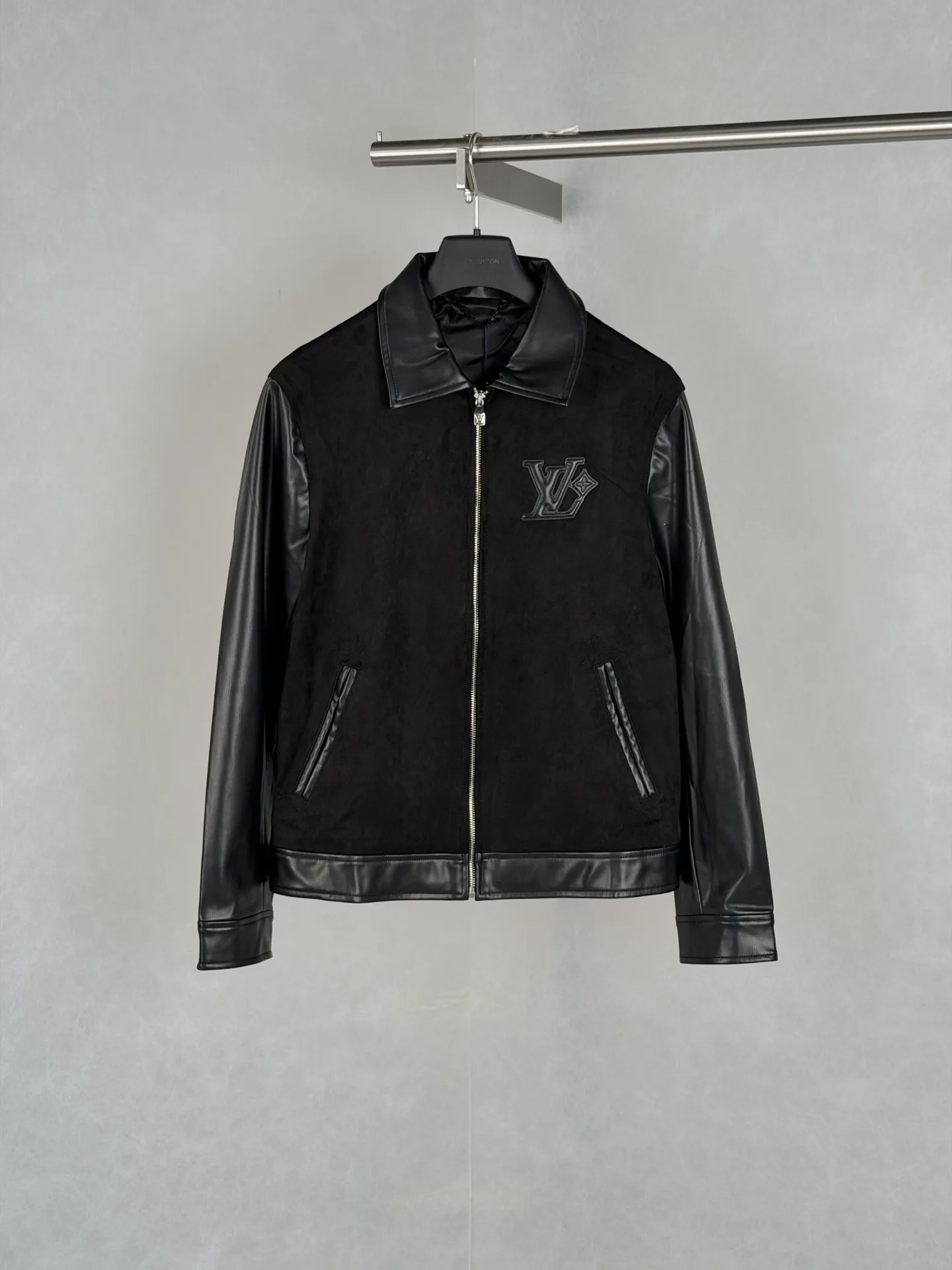 Monogram Suede and Leather Panel Jacket D36020671