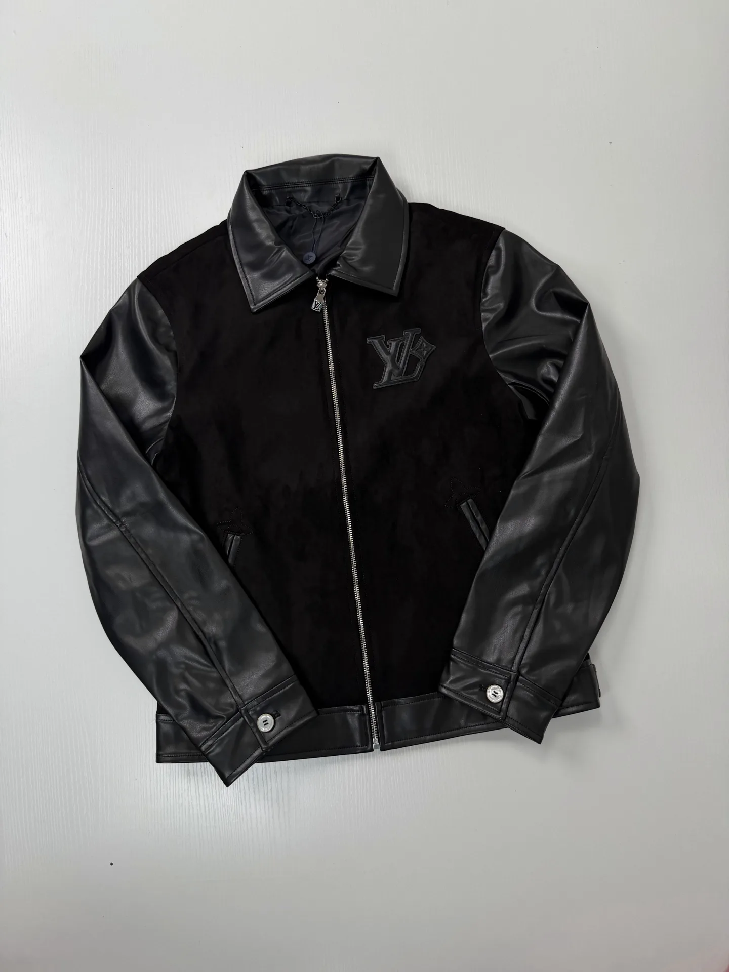 Monogram Suede and Leather Panel Jacket D36020671 — view 3