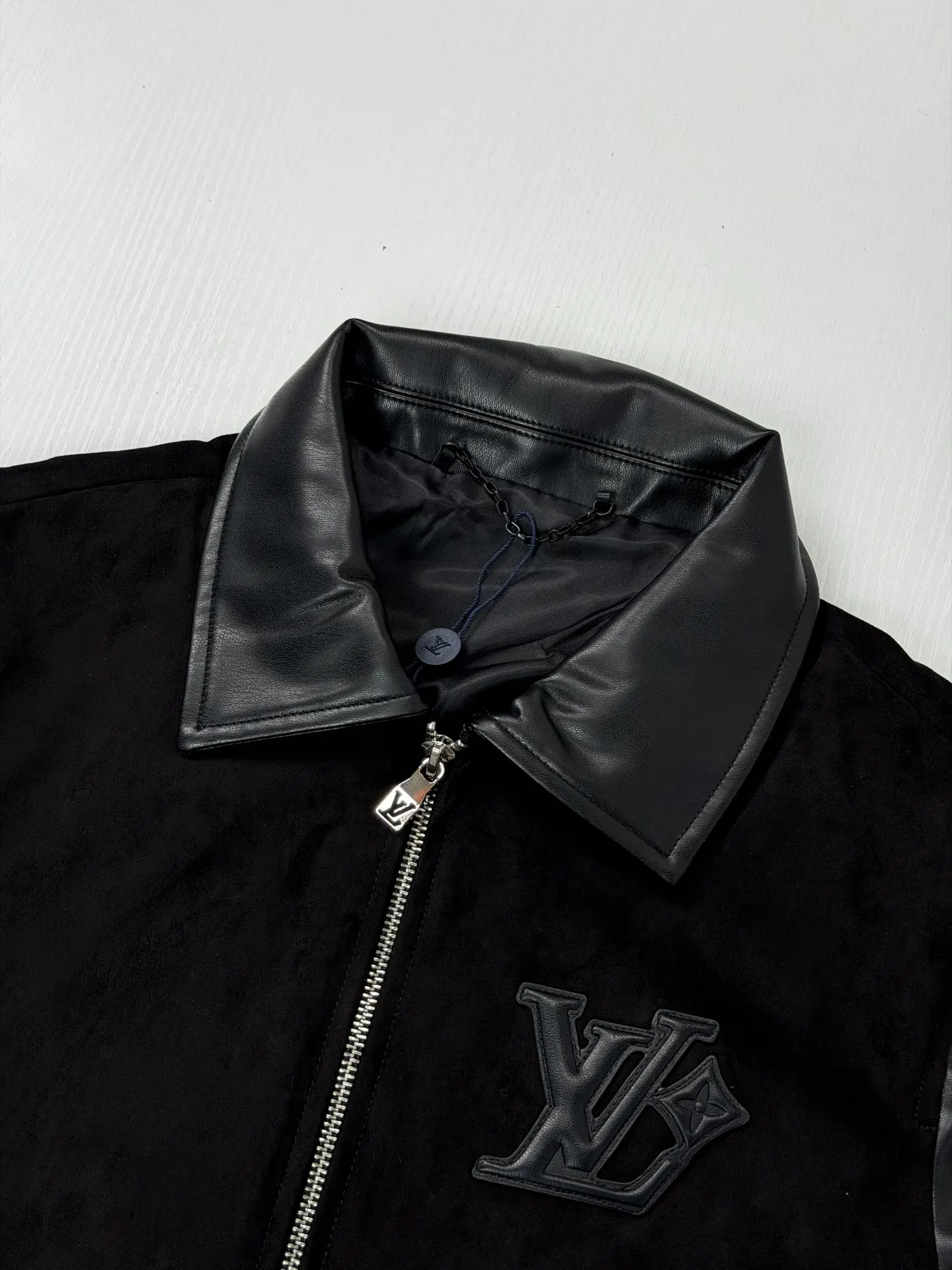 Monogram Suede and Leather Panel Jacket D36020671 — view 4