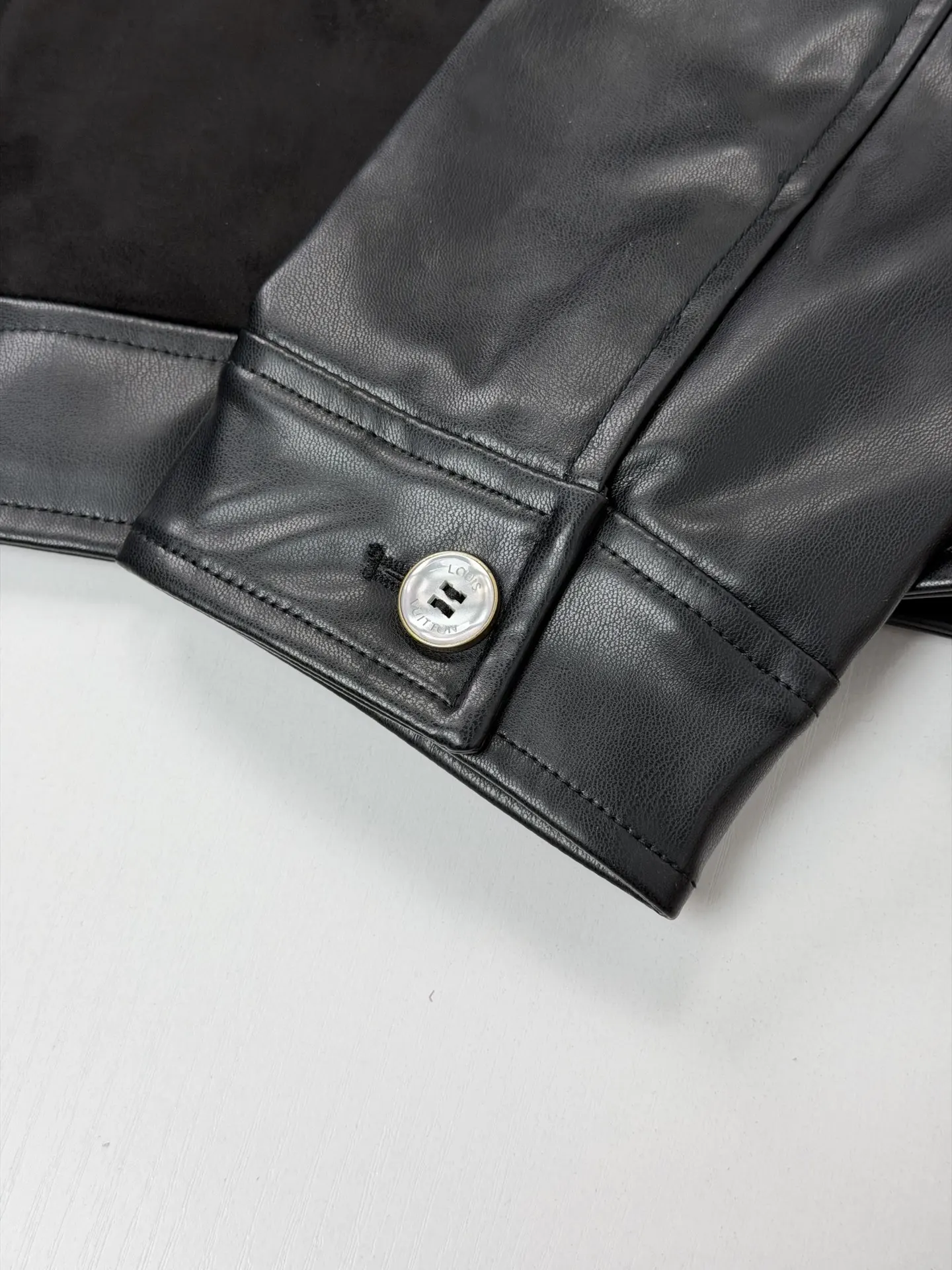 Monogram Suede and Leather Panel Jacket D36020671 — view 6