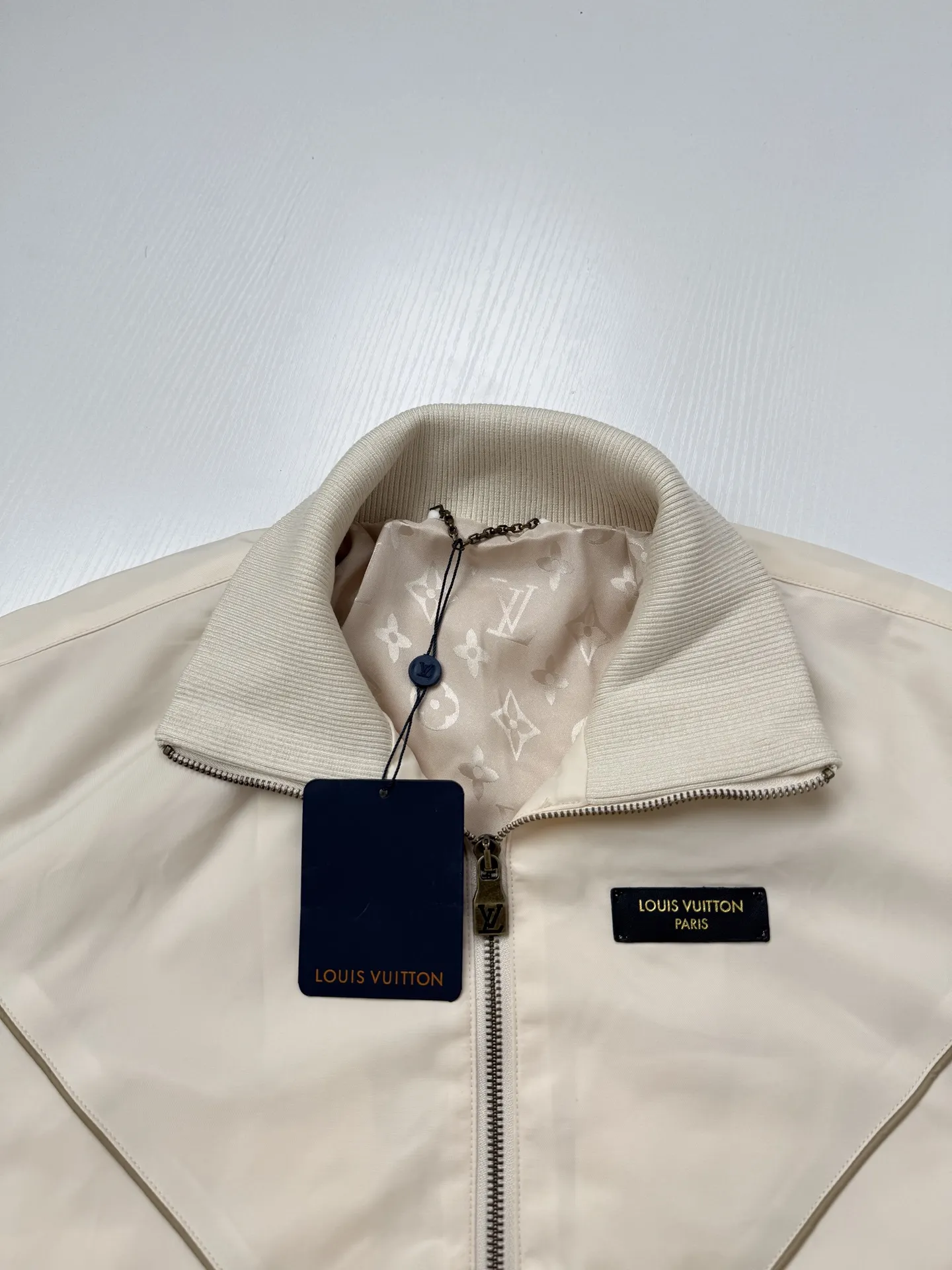 Monogram Lining Funnel-Neck Coach Jacket D36020678 — view 4