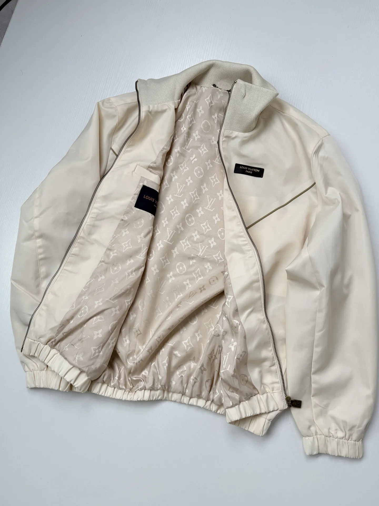 Monogram Lining Funnel-Neck Coach Jacket D36020678 — view 5