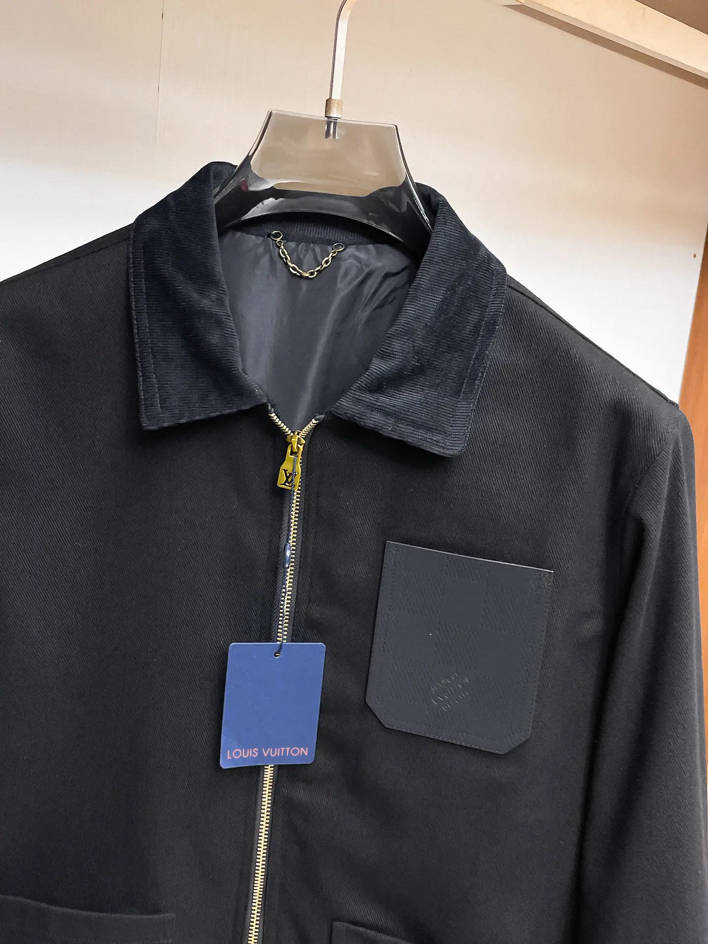 Zip-Up Harrington Jacket with Embossed Pocket D36014671 — view 3