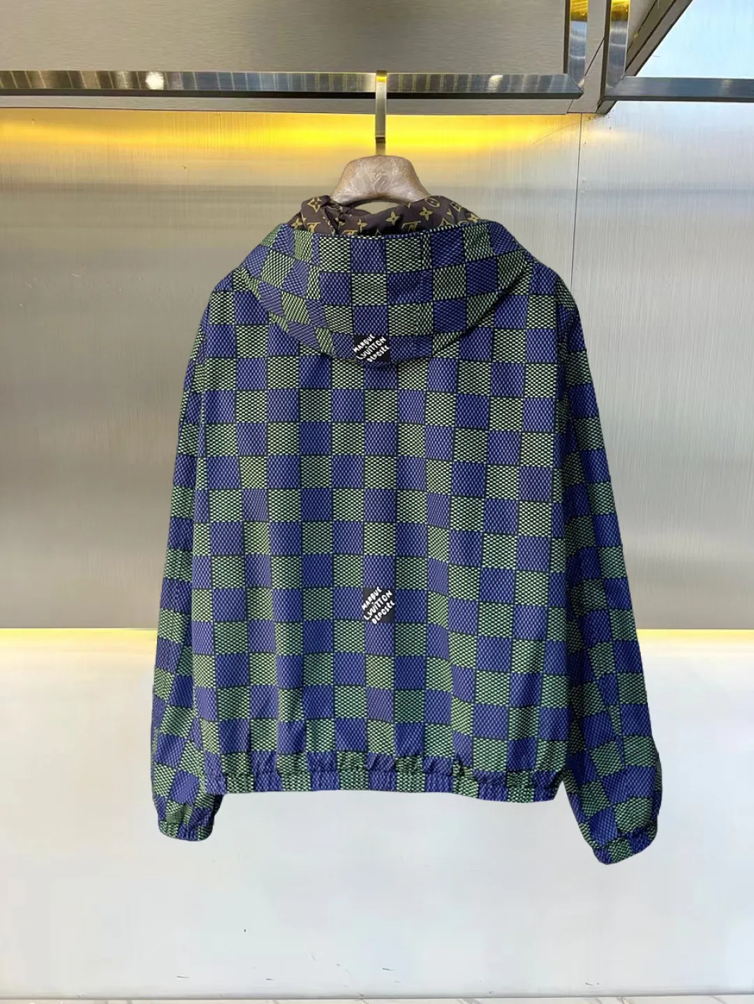 Damier Print Hooded Windbreaker Jacket D36014681 — view 3