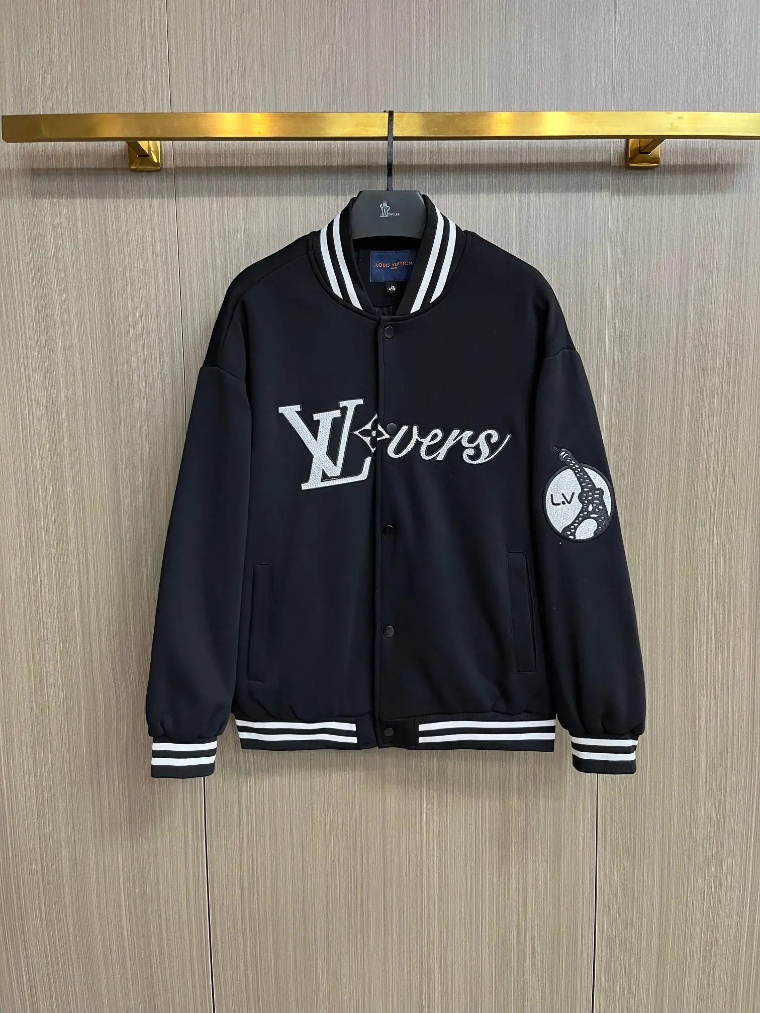LV Lovers Logo Embroidered Bomber Jacket D36014353
