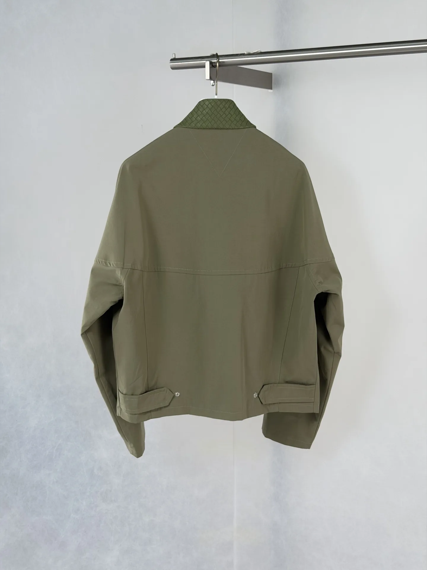 Intrecciato Leather-Trimmed Cotton-Blend Jacket D36520665 — view 2