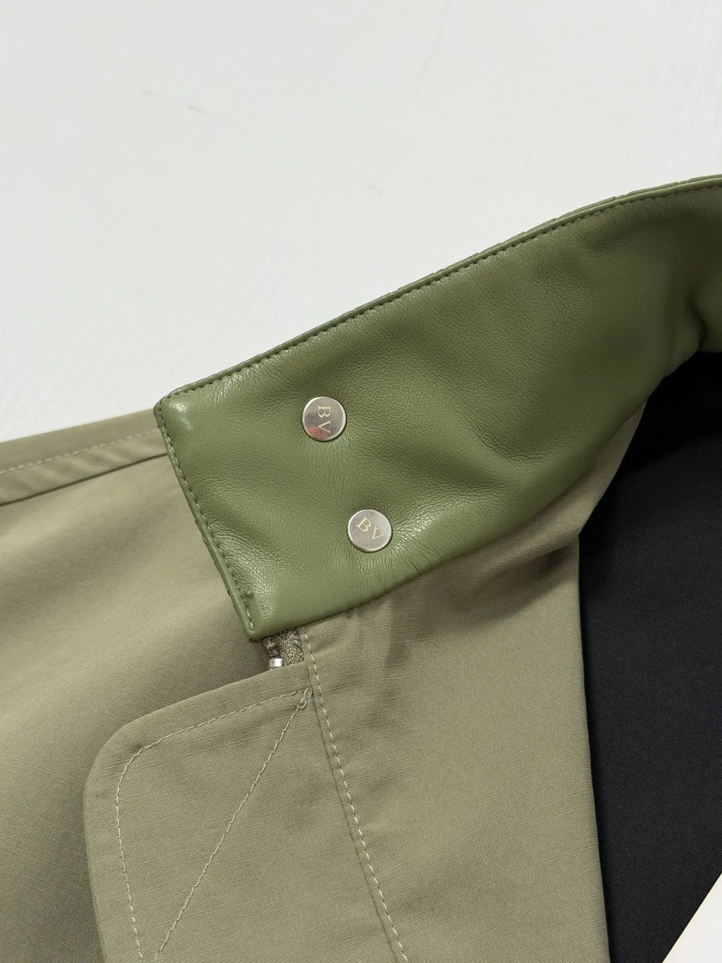 Intrecciato Leather-Trimmed Cotton-Blend Jacket D36520665 — view 8