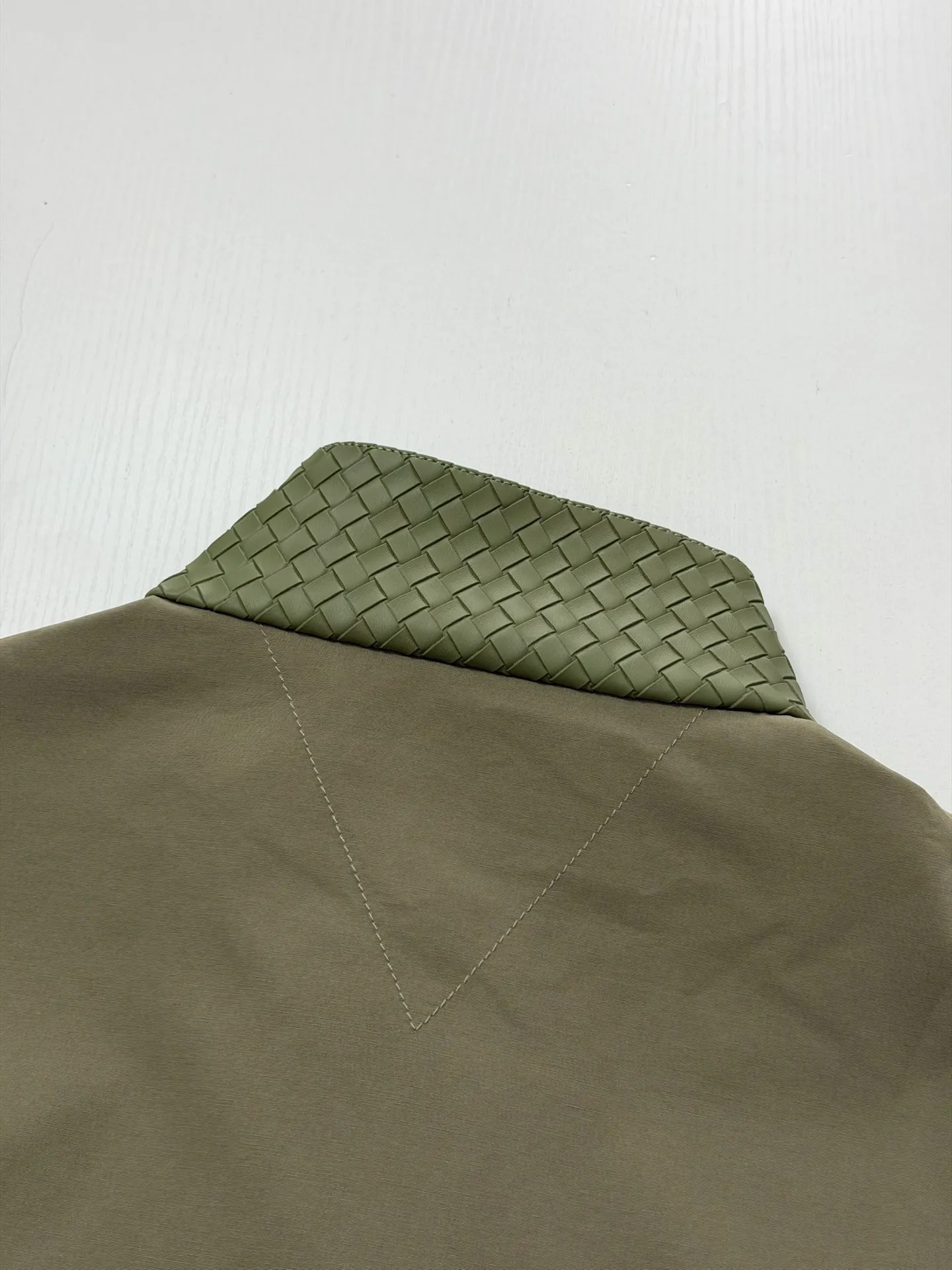 Intrecciato Leather-Trimmed Cotton-Blend Jacket D36520665 — view 10