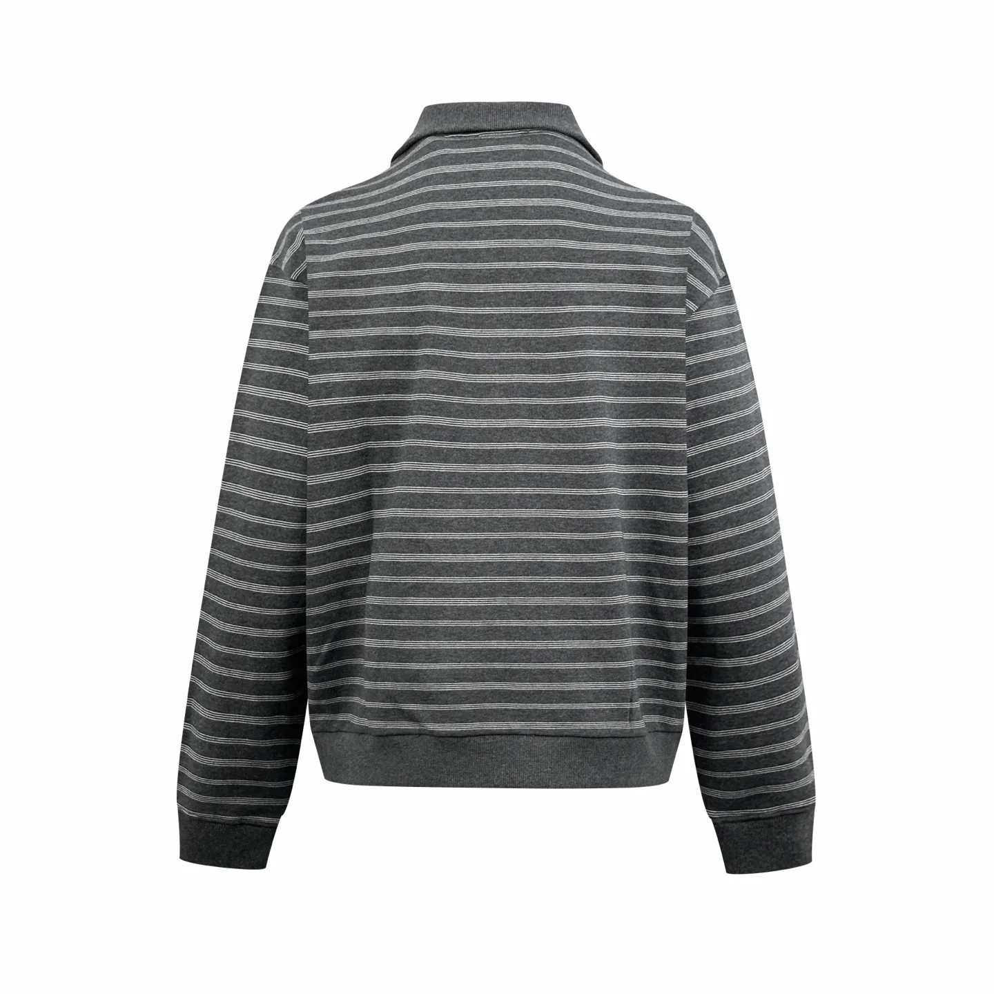 Logo-Embroidered Striped Cotton Zip-Up Jacket D36519213 — view 2