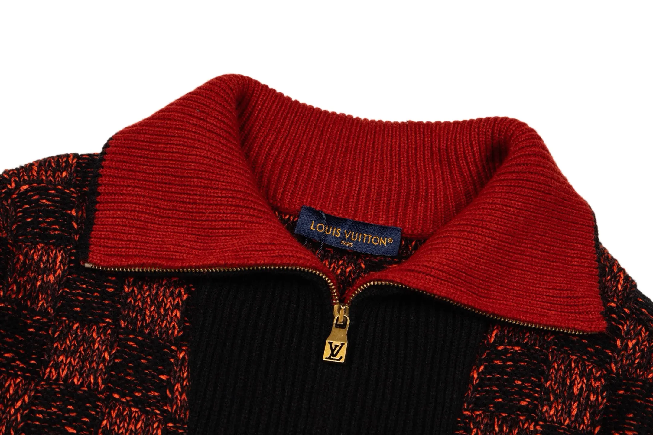 Damier Check Zip-Up Knit Jacket D37021162 — view 3