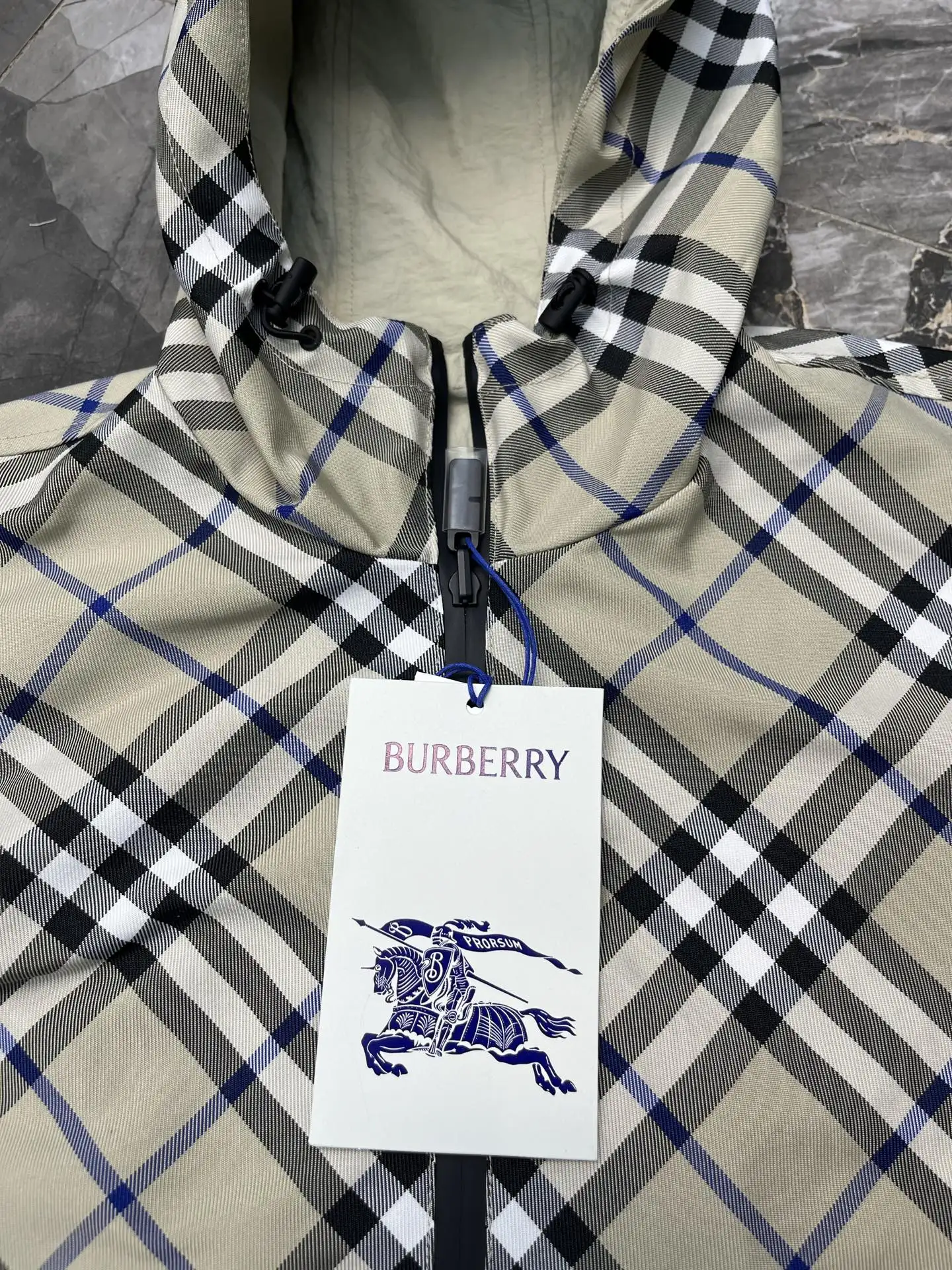 Reversible Check Hooded Jacket D37019126 — view 8