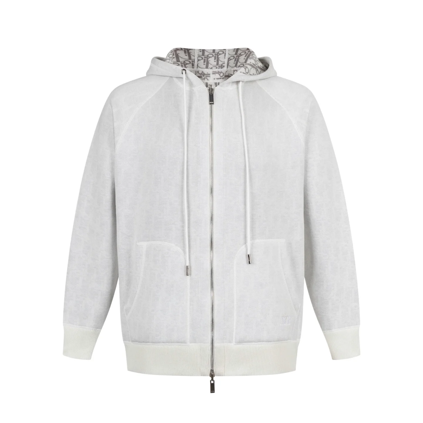 Reversible Oblique Jacquard Cashmere-Blend Hoodie D37021211