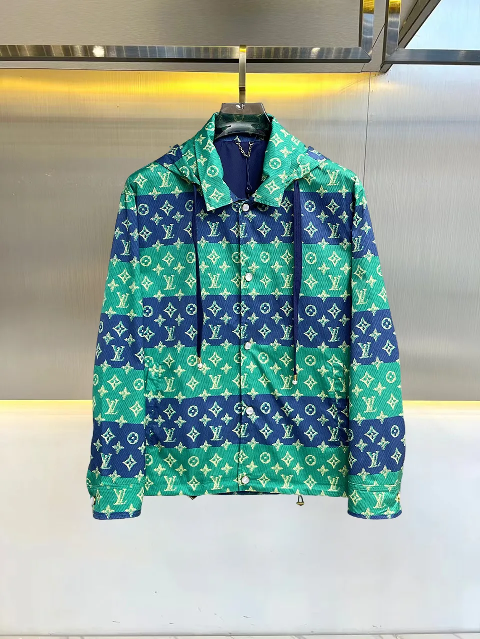 Monogram Striped Hooded Jacket D37014664