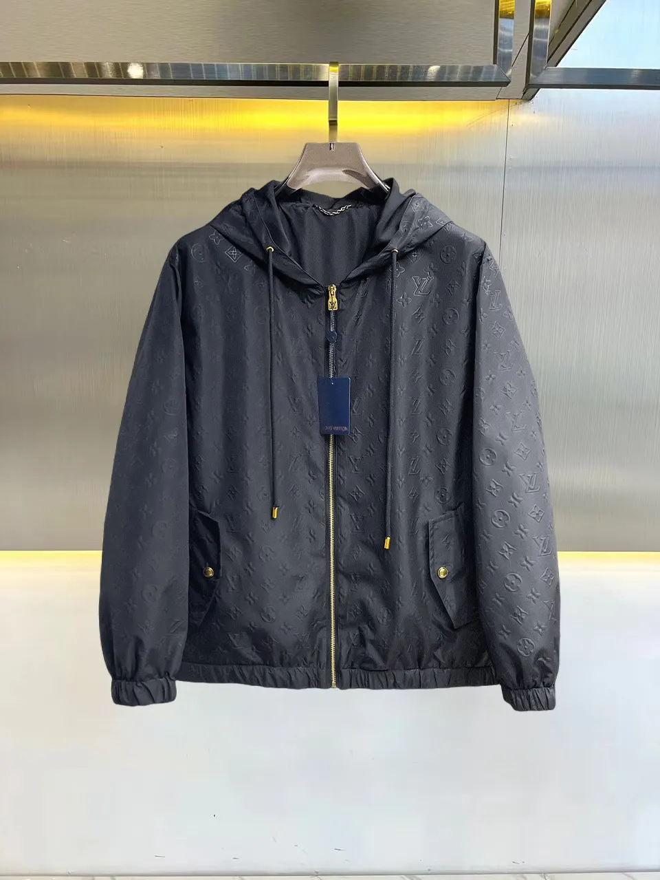 Monogram Embossed Hooded Windbreaker Jacket D37014663