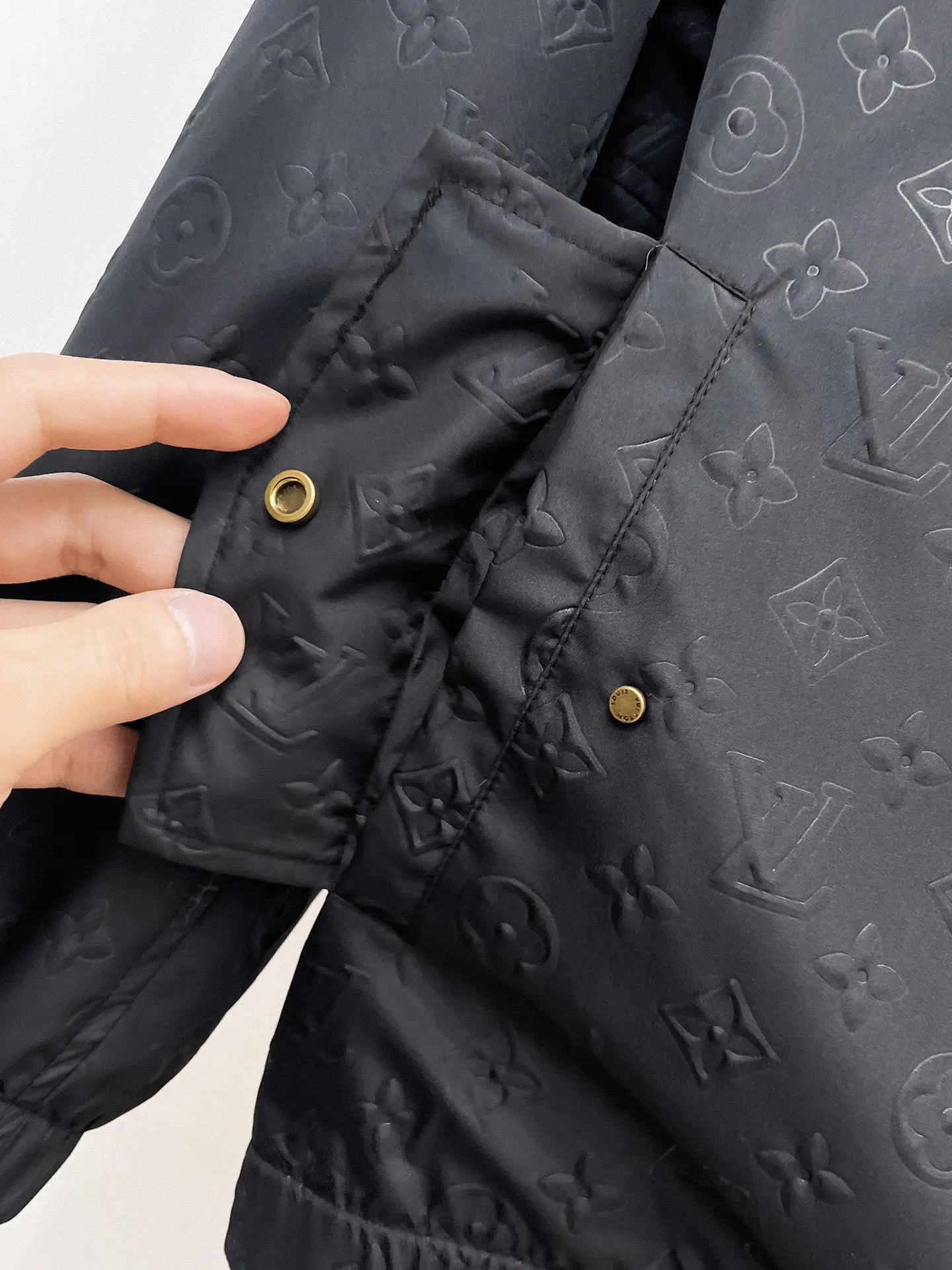 Monogram Embossed Hooded Windbreaker Jacket D37014663 — view 13