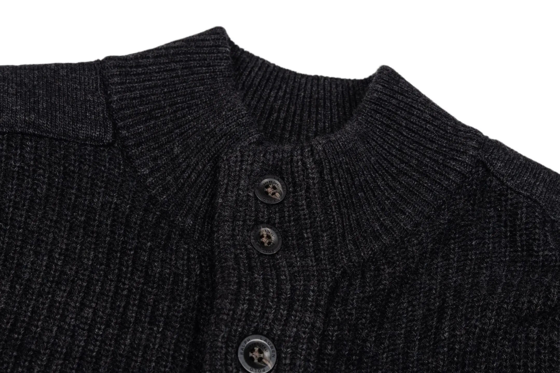 Mock-Neck Buttoned Wool-Blend Knit Jacket D37021164 — view 3