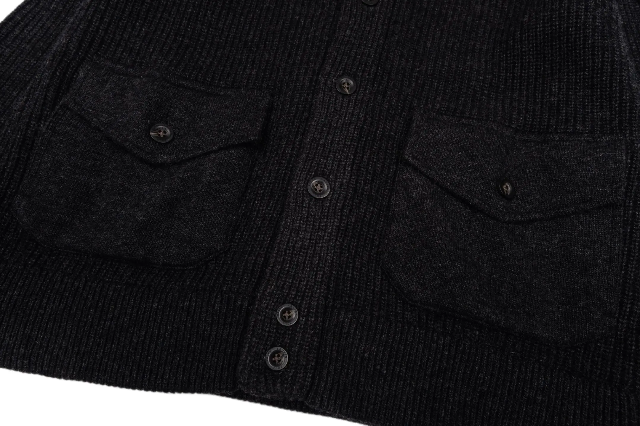 Mock-Neck Buttoned Wool-Blend Knit Jacket D37021164 — view 8