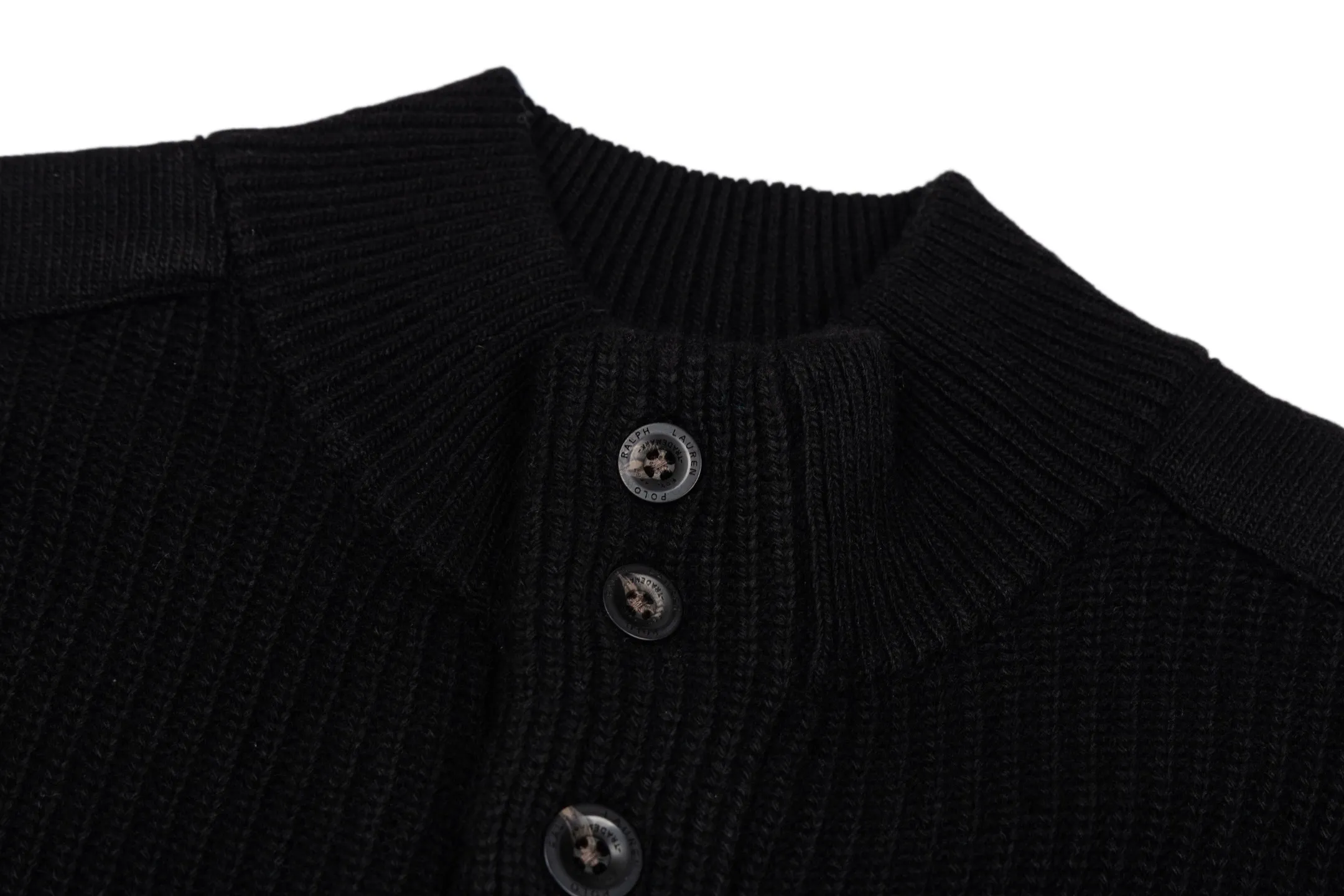 Ribbed Wool Mock-Neck Cardigan D37021165 — view 3