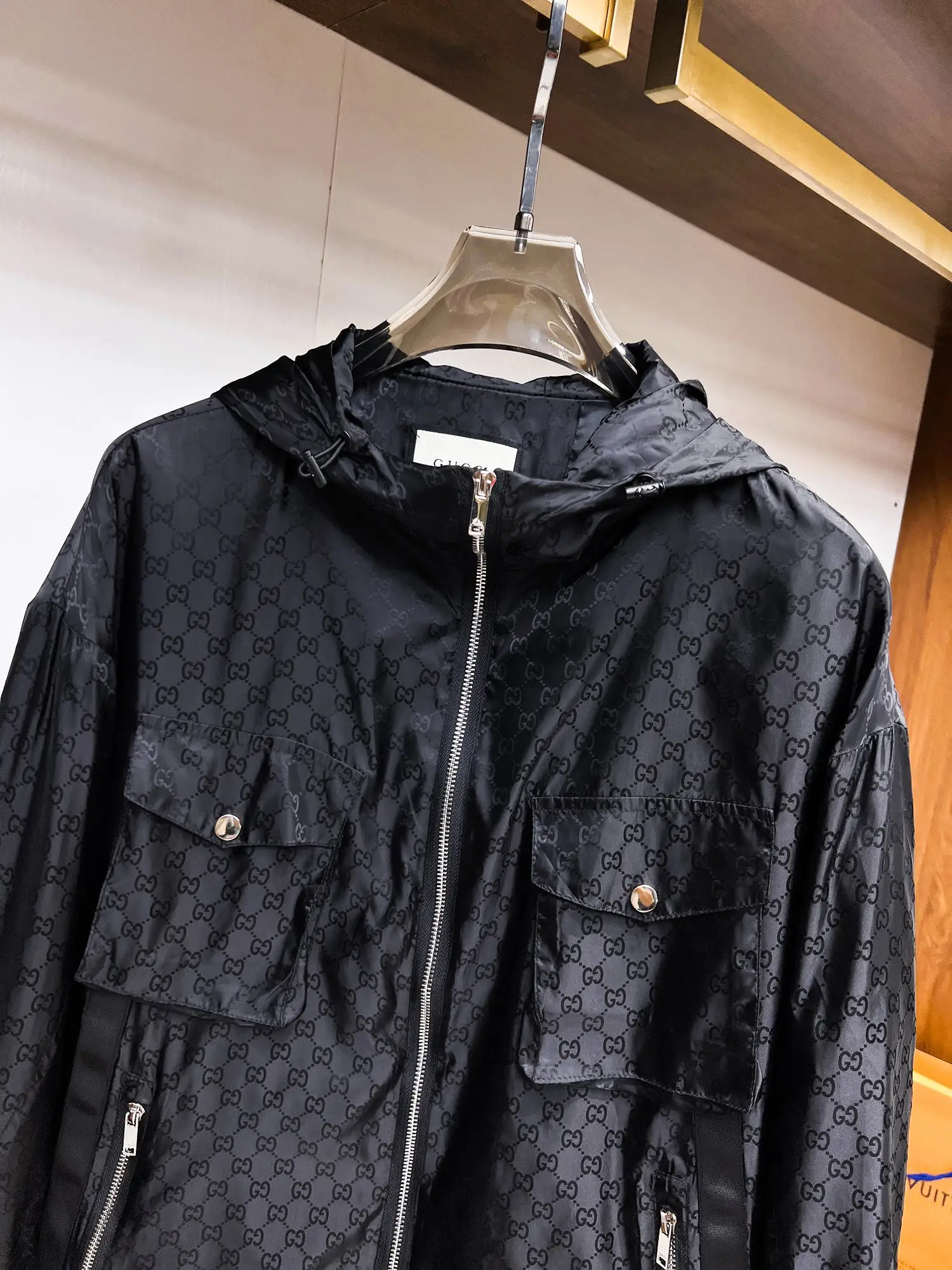 Monogram Hooded Windbreaker Jacket D38014702 — view 4