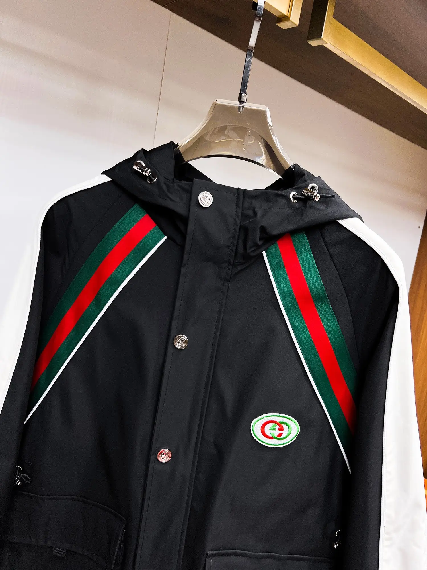 Web-Stripe Hooded Shell Jacket D38014719 — view 3