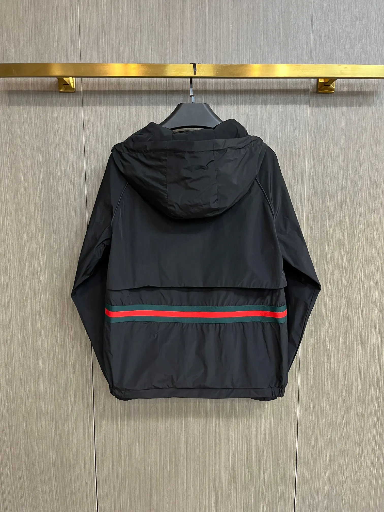 Logo-Patch Hooded Windbreaker Jacket D38014366 — view 2