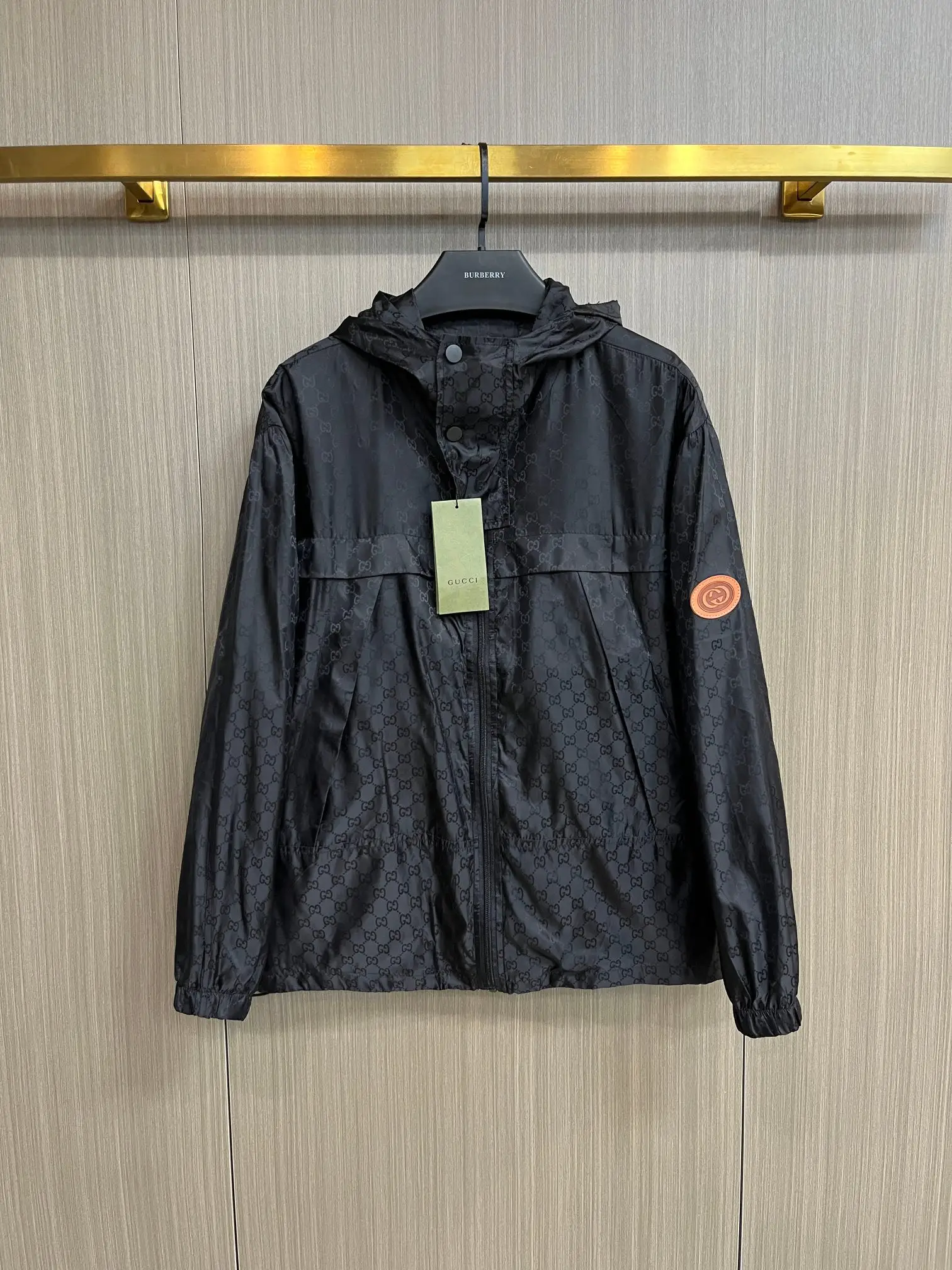 GG Monogram Hooded Windbreaker Jacket D38014392