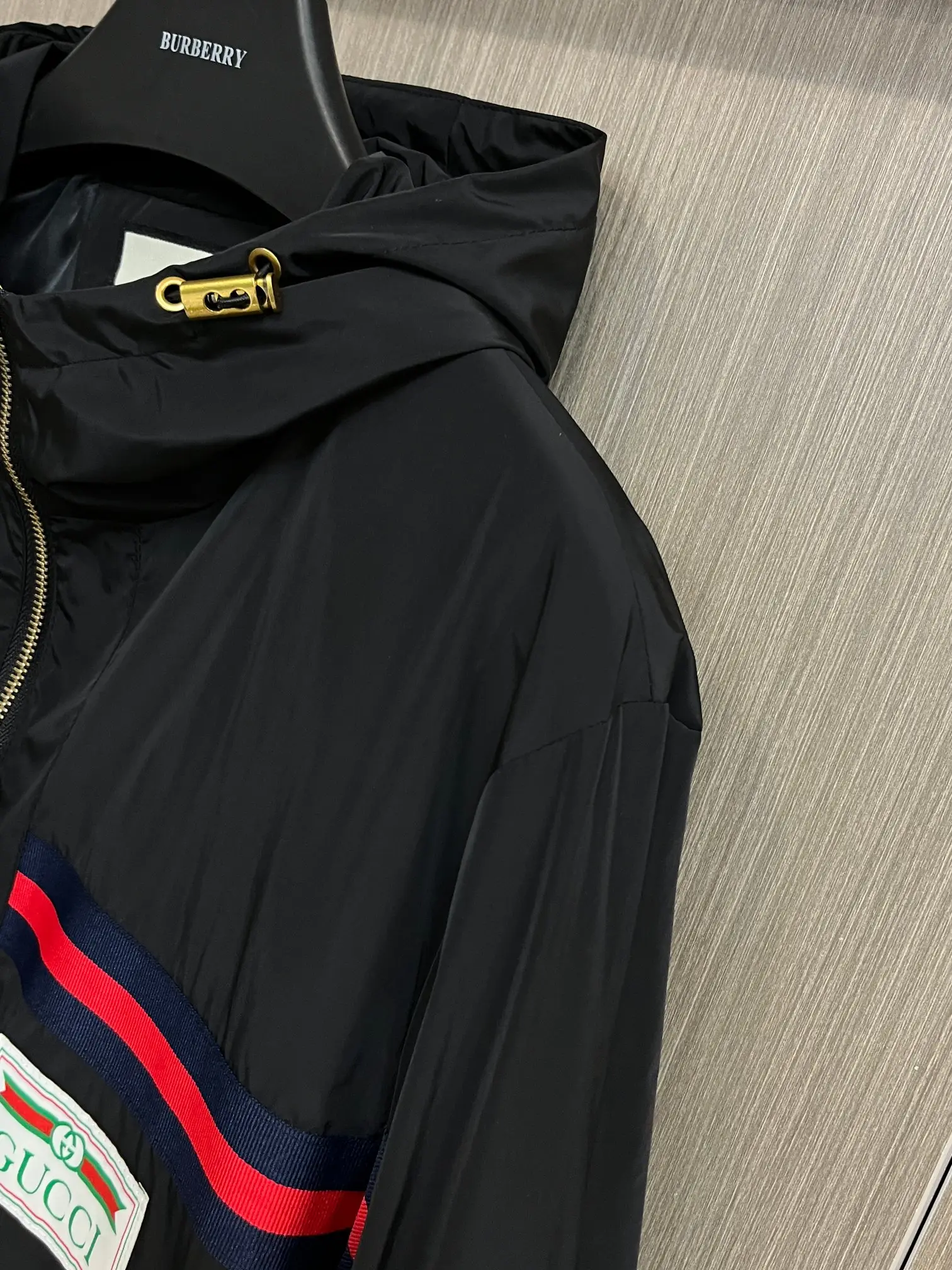 Web-Stripe Hooded Windbreaker Jacket D38014277 — view 4