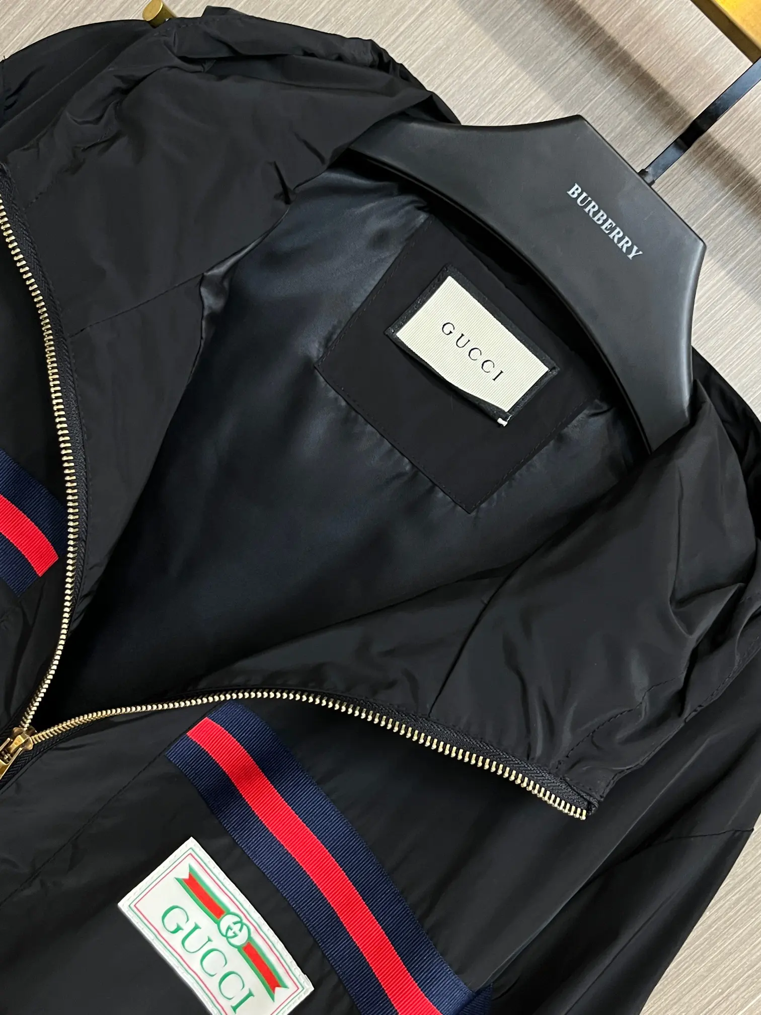 Web-Stripe Hooded Windbreaker Jacket D38014277 — view 5