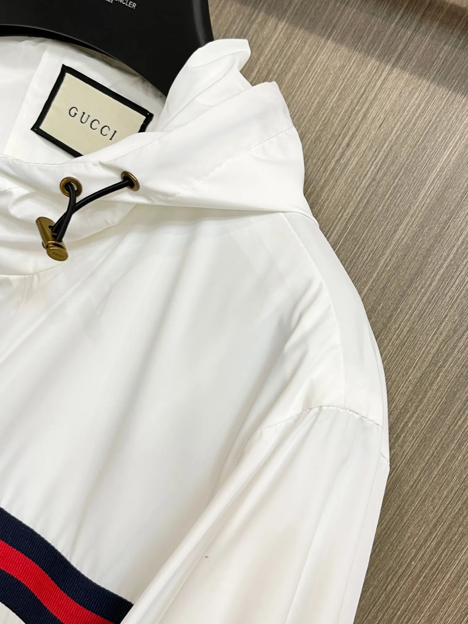Web-Stripe Hooded Windbreaker Jacket D38014368 — view 5