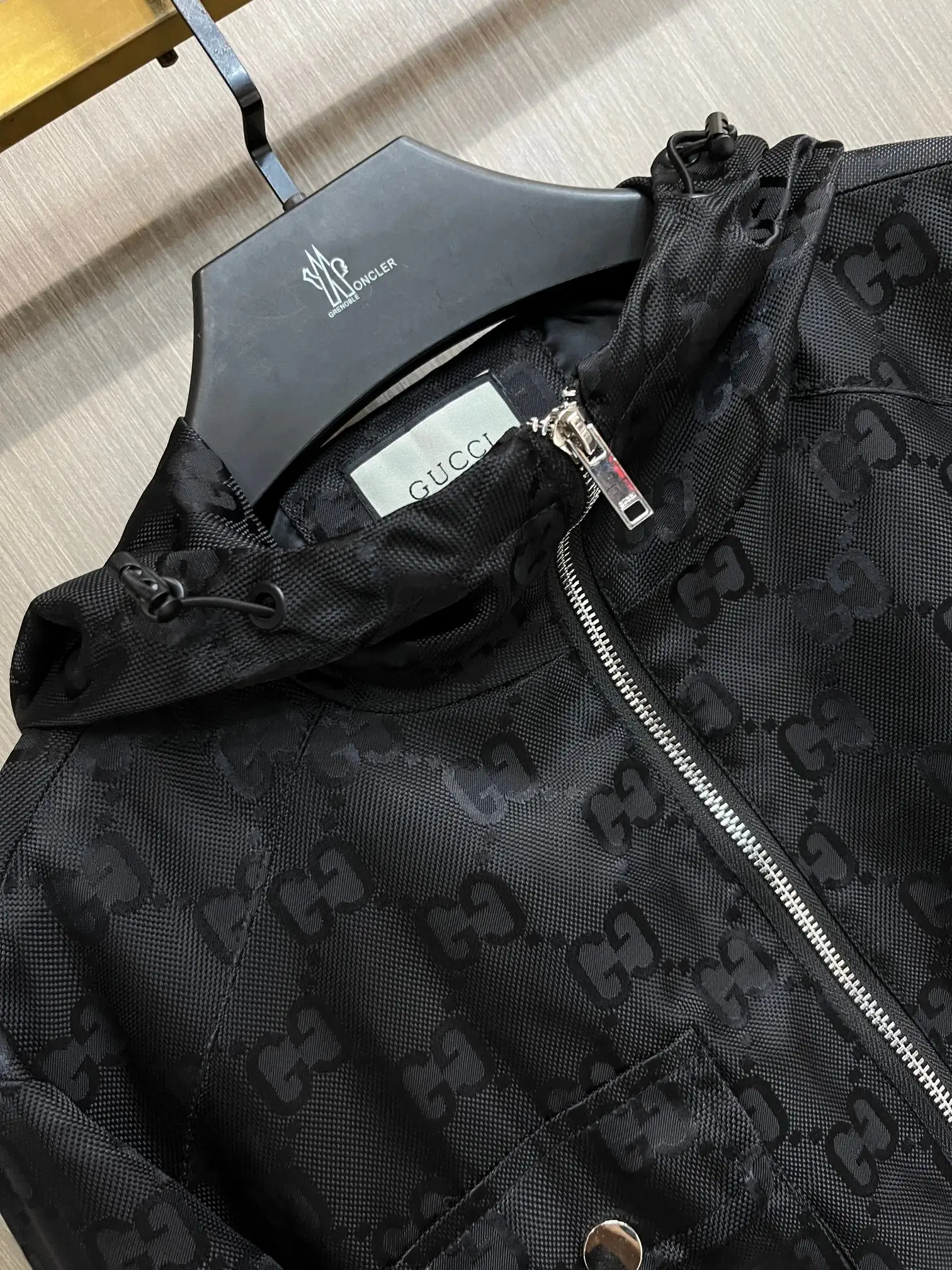 GG Monogram Hooded Jacquard Jacket D38014365 — view 3