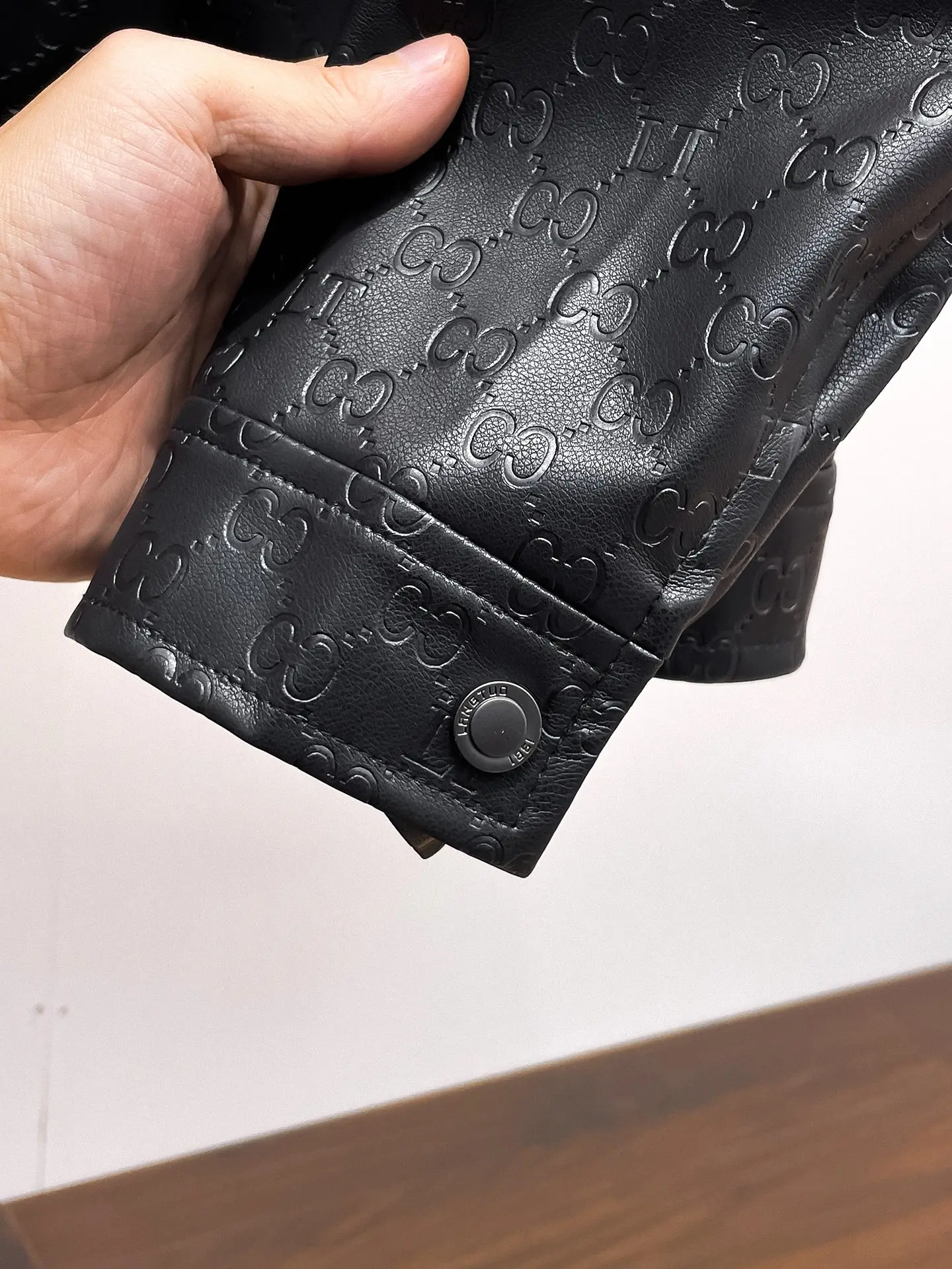 Embossed Monogram Leather Trucker Jacket D38014450 — view 9