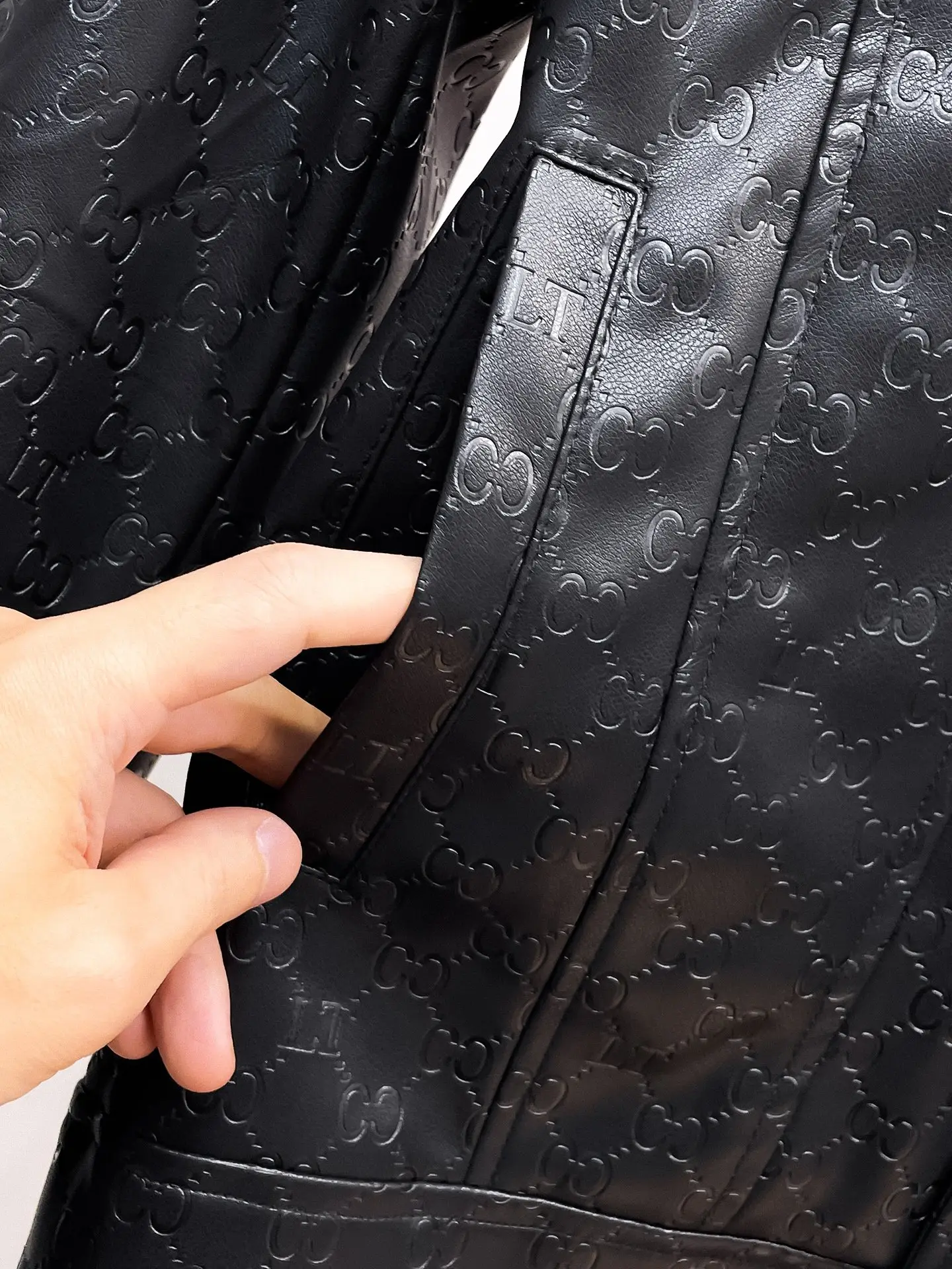 Embossed Monogram Leather Trucker Jacket D38014450 — view 10