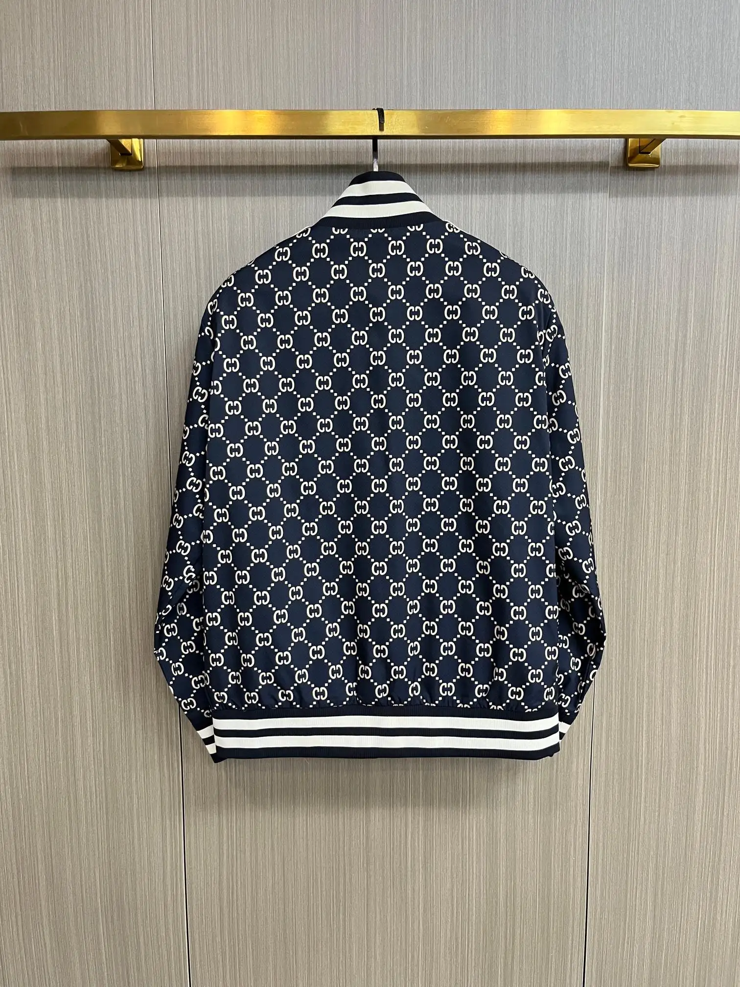 Monogram Print Zip-Up Track Jacket D38014312 — view 2