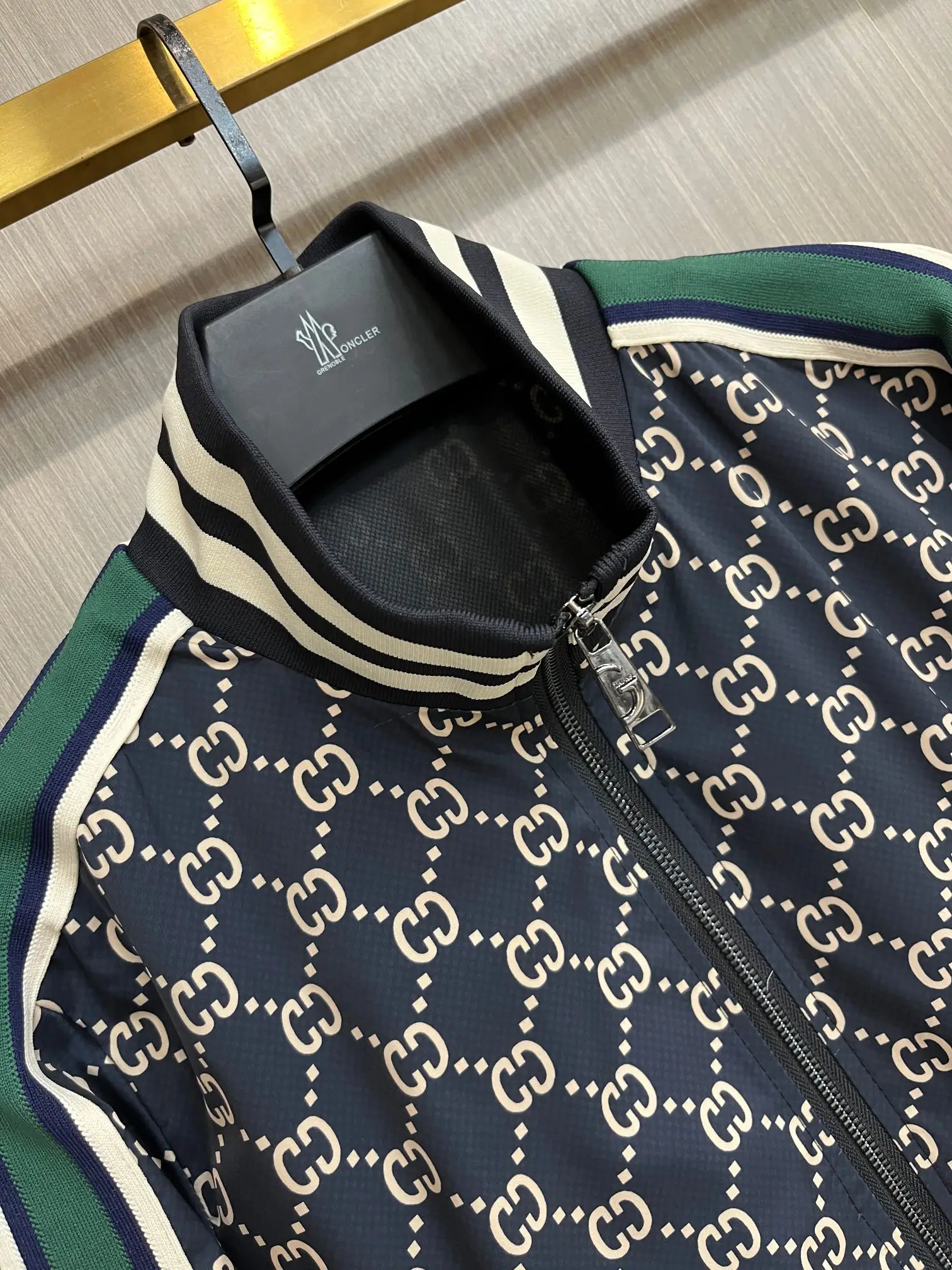 Monogram Print Zip-Up Track Jacket D38014312 — view 3