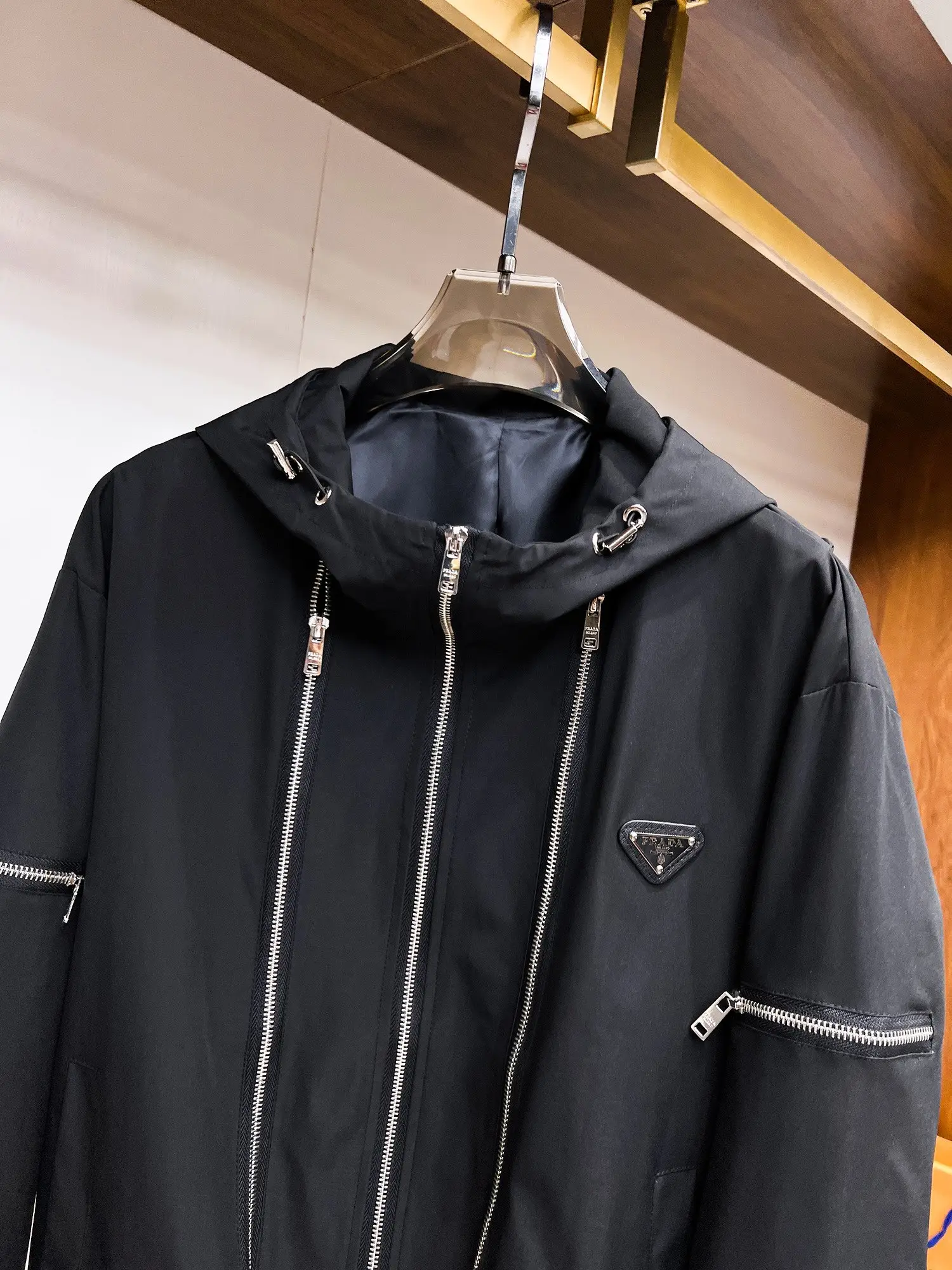 Multi-Zip Hooded Shell Jacket D38014724 — view 3