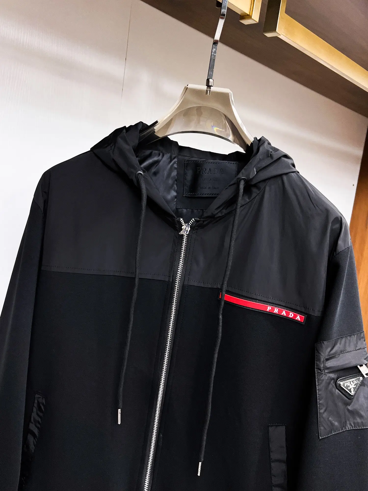 Hooded Technical Fabric Jacket D38014696 — view 4