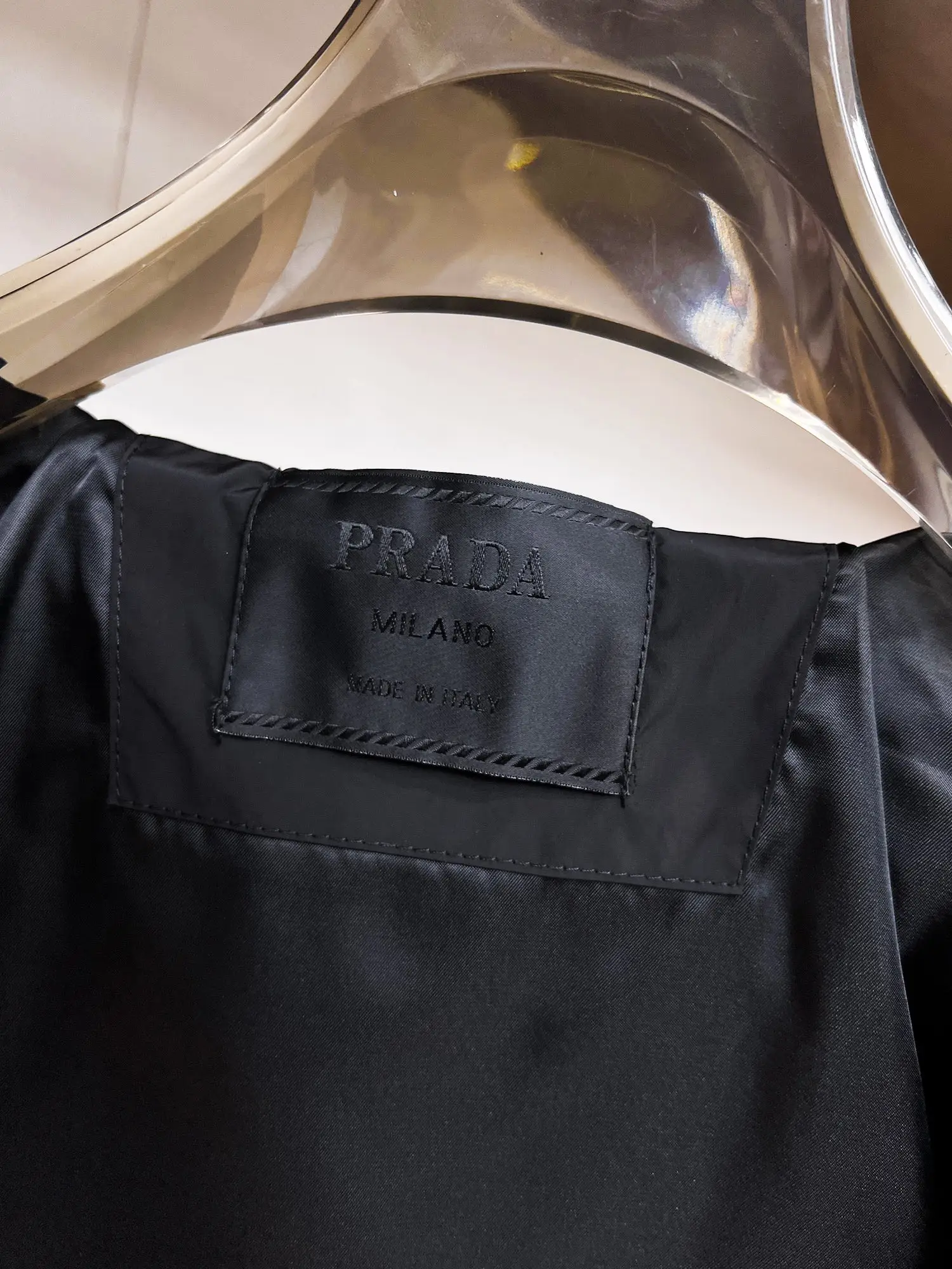Hooded Nylon Zip-Up Jacket with Arm Pocket D38014701 — view 8