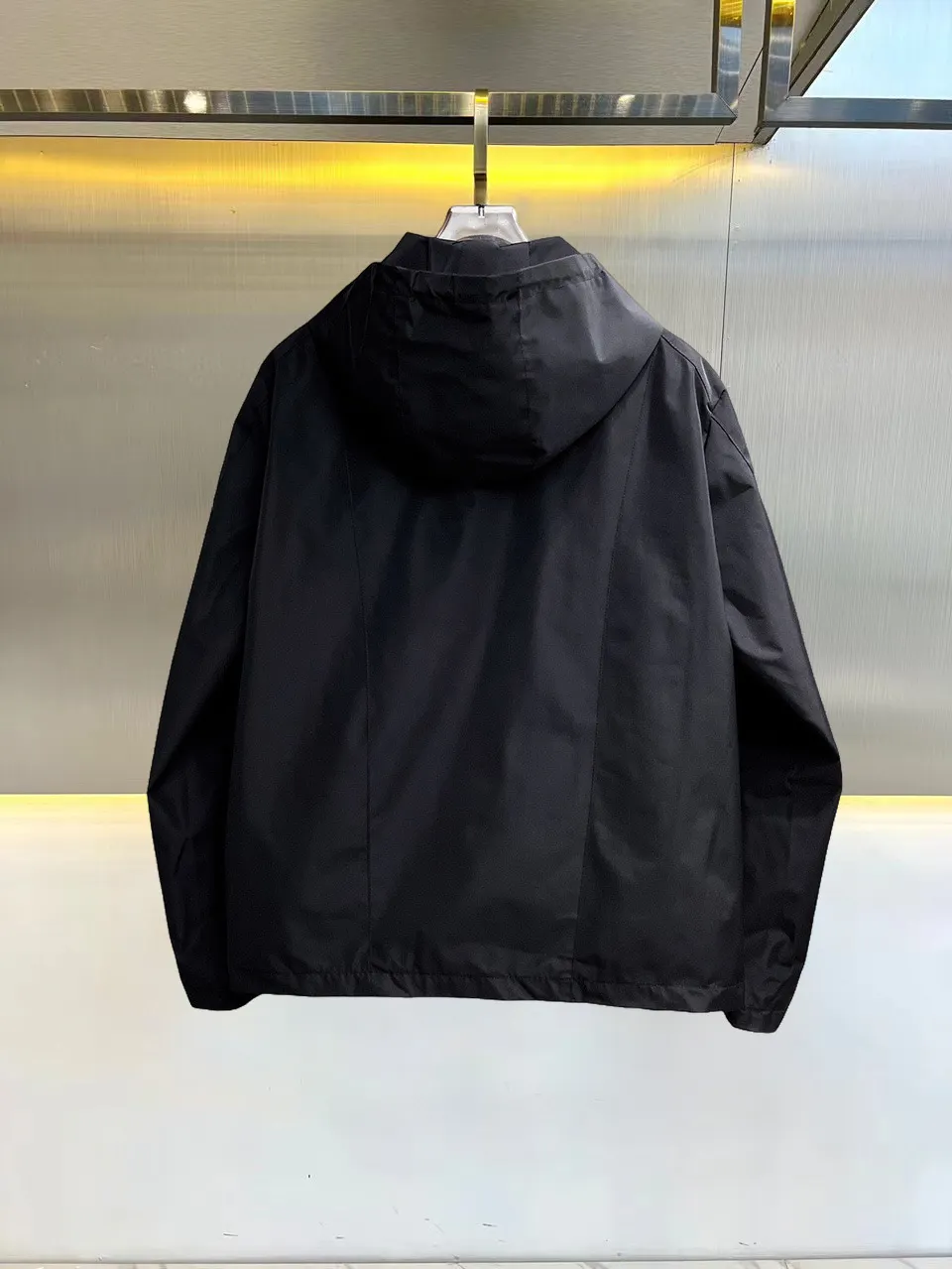Logo-Print Hooded Shell Jacket D38014709 — view 2