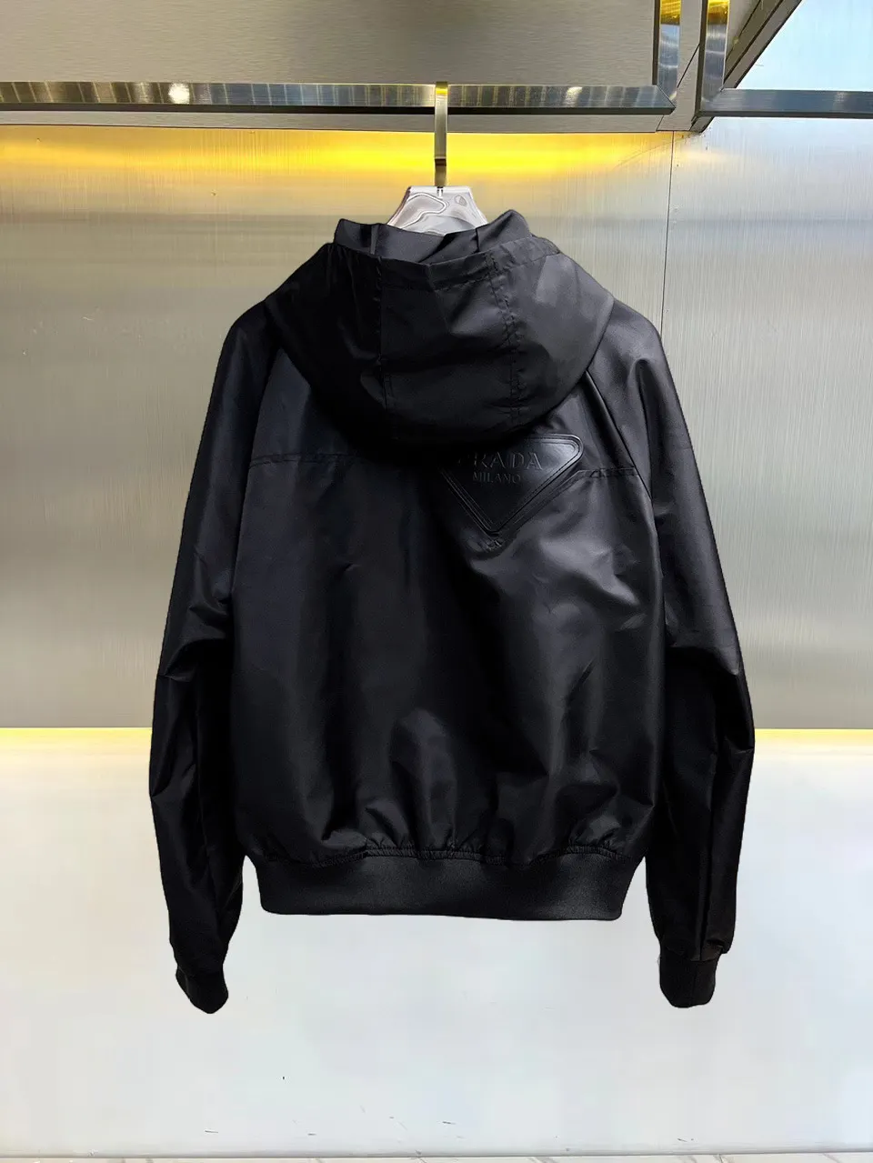 Hooded Nylon Gabardine Jacket D38014711 — view 2